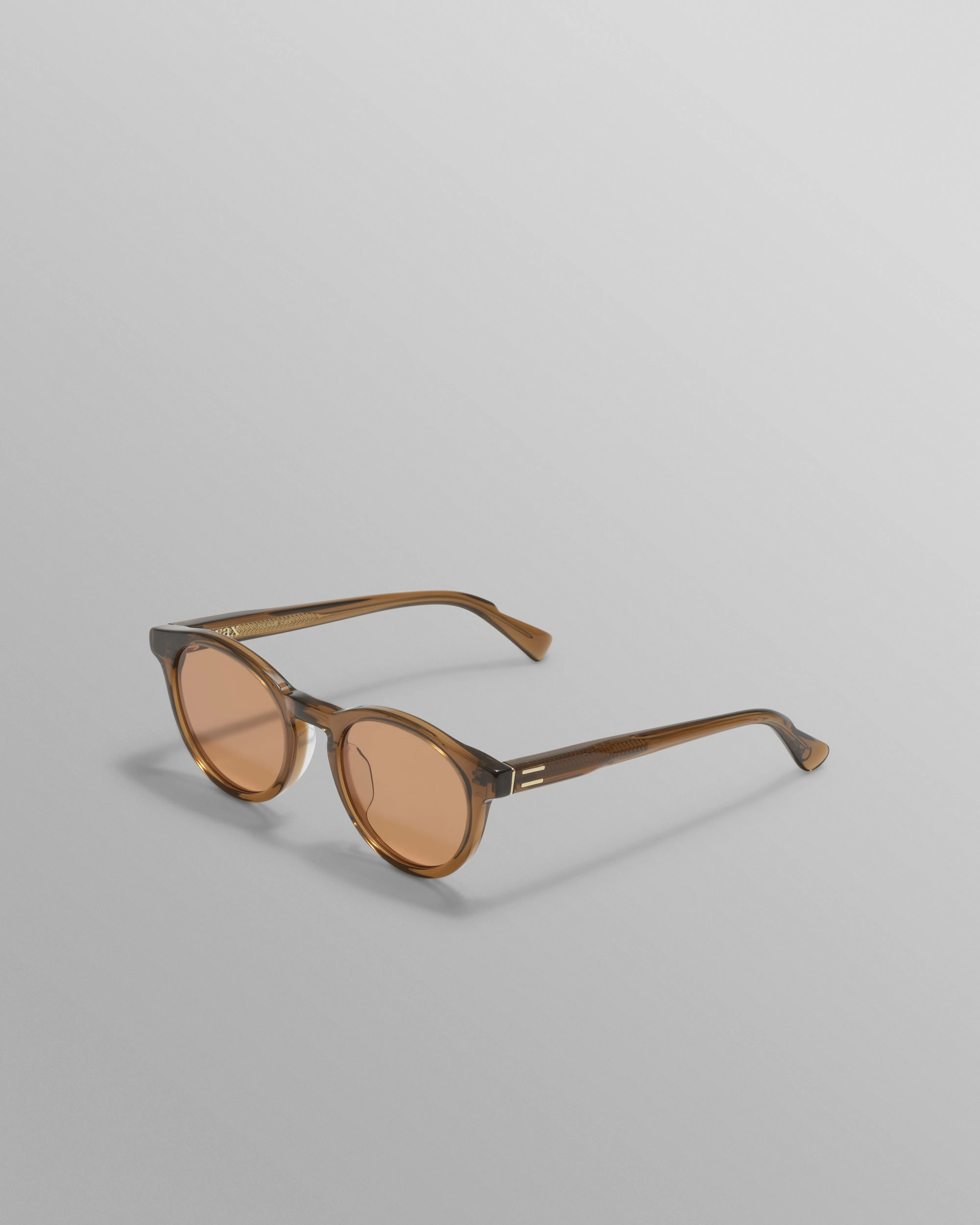 Fulham - Treacle Brown Acetate Round Sunglasses sold by Wax London product image thumbnail 4