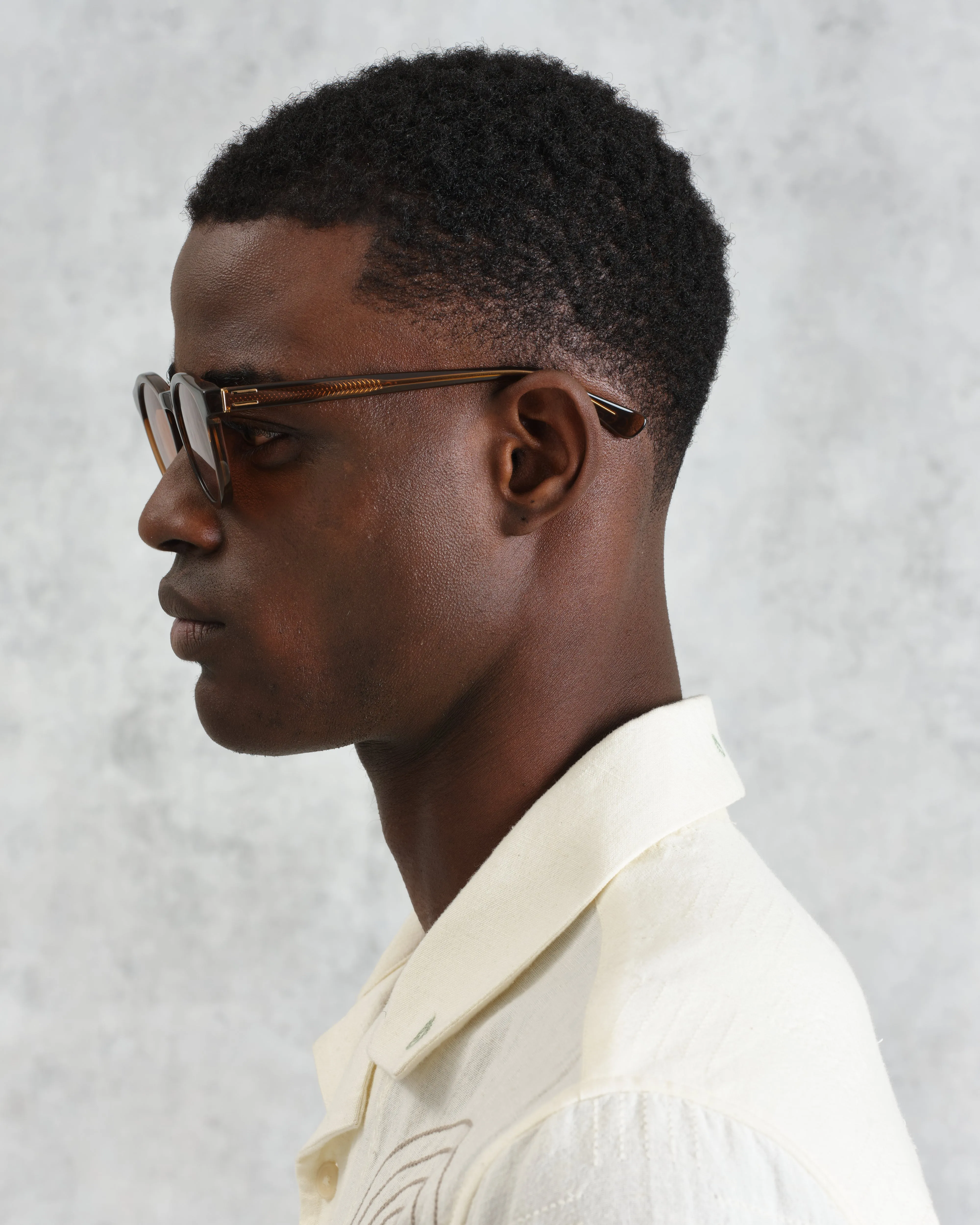 Fulham - Treacle Brown Acetate Round Sunglasses sold by Wax London product image thumbnail 3