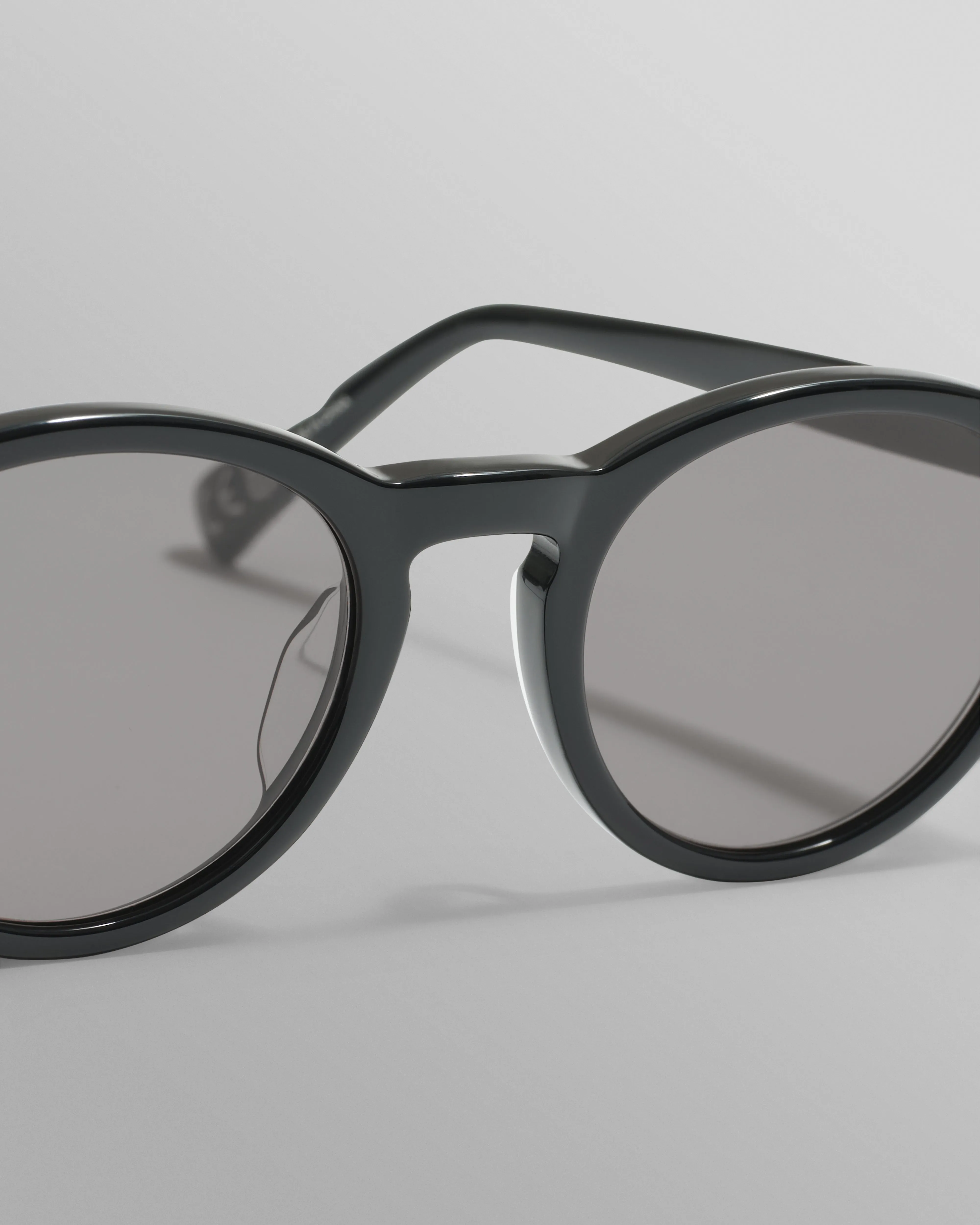 Fulham - Black Acetate Round Sunglasses sold by Wax London product image thumbnail 5