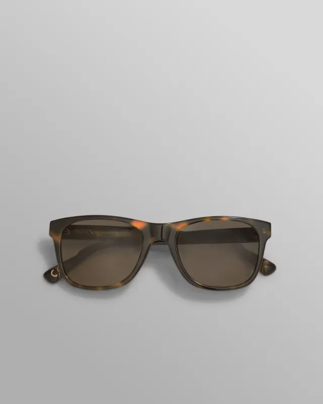 Eltham - Tortoiseshell Acetate Square Sunglasses made by Wax London