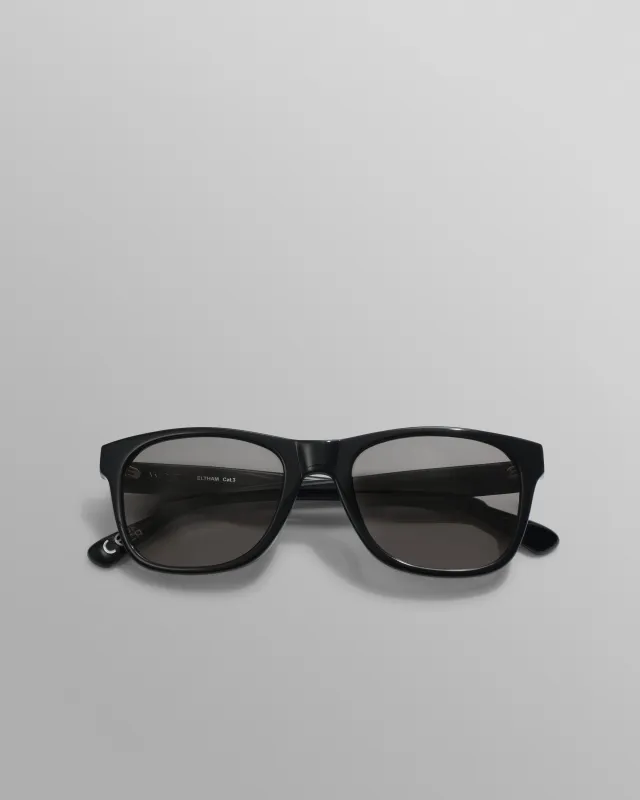 Eltham - Black Acetate Square Sunglasses made by Wax London