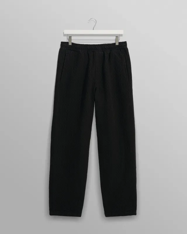 Tyne - Black Floral Diamond Cotton Trousers sold by Wax London