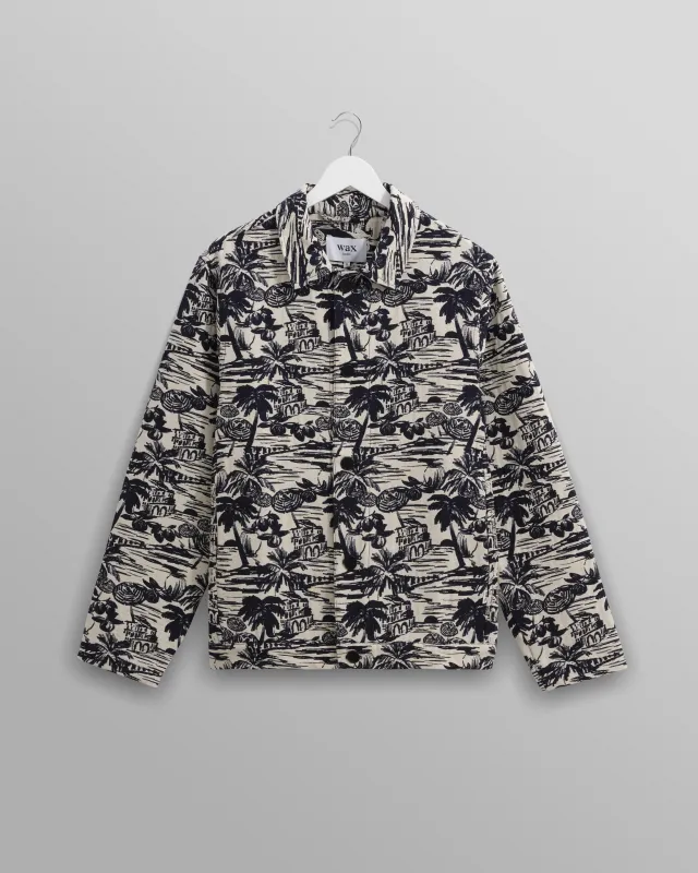 Iggy - Navy And Ecru Beach Jacquard Jacket sold by Wax London