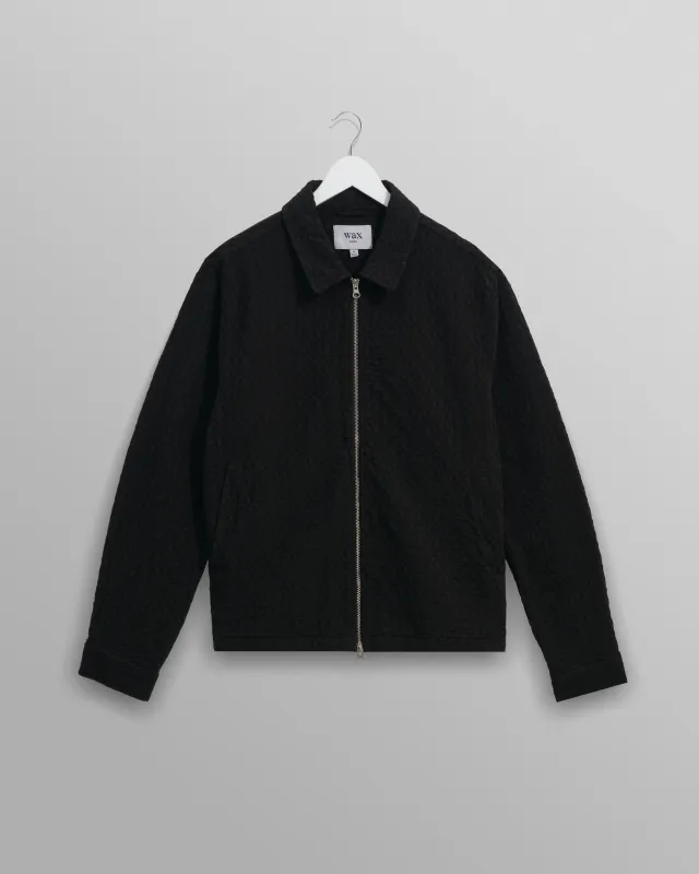 Eldon - Black Floral Diamond Cotton Jacket sold by Wax London