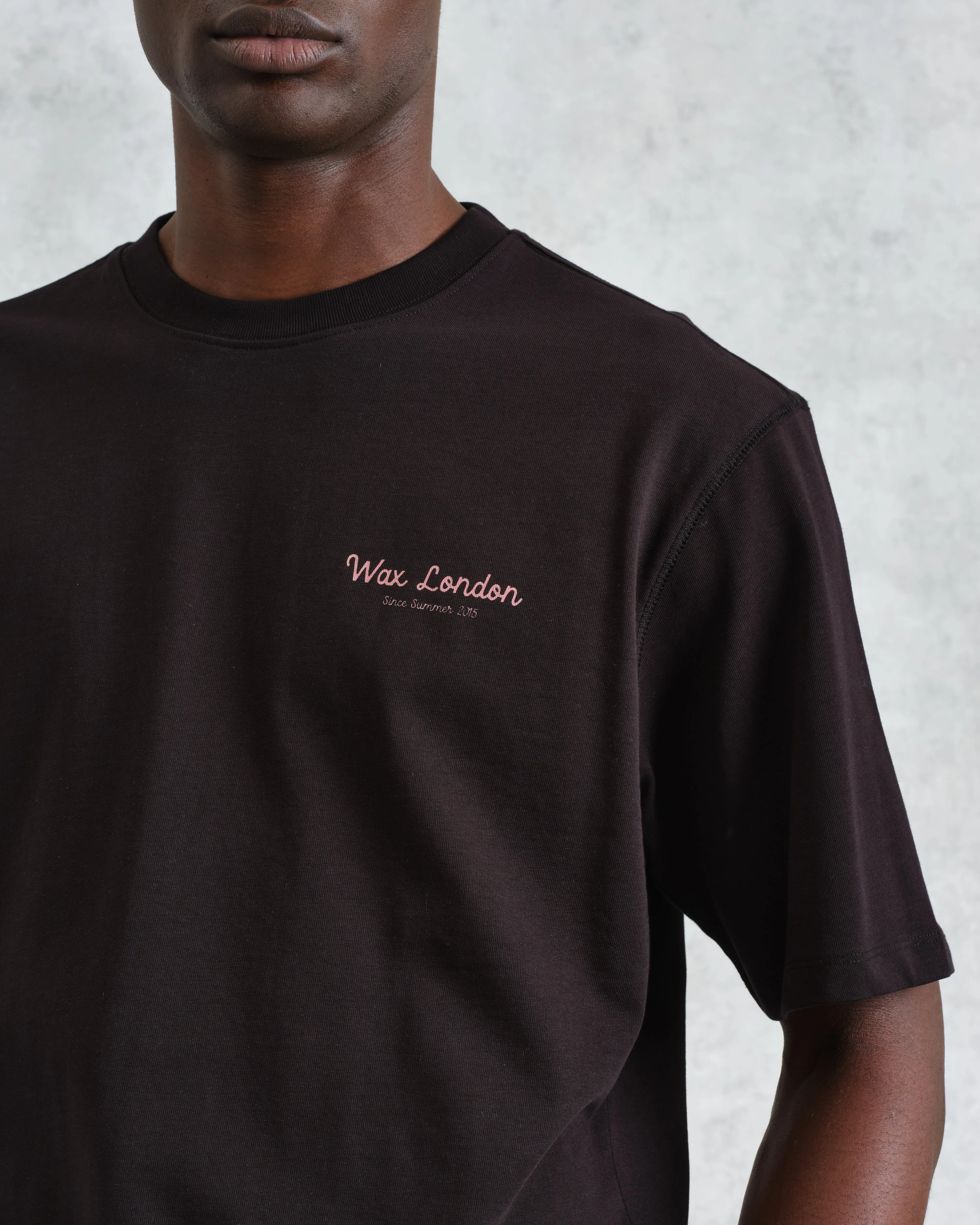 Milton - Black Painted Beach Graphic Cotton T-Shirt sold by Wax London product image thumbnail 5