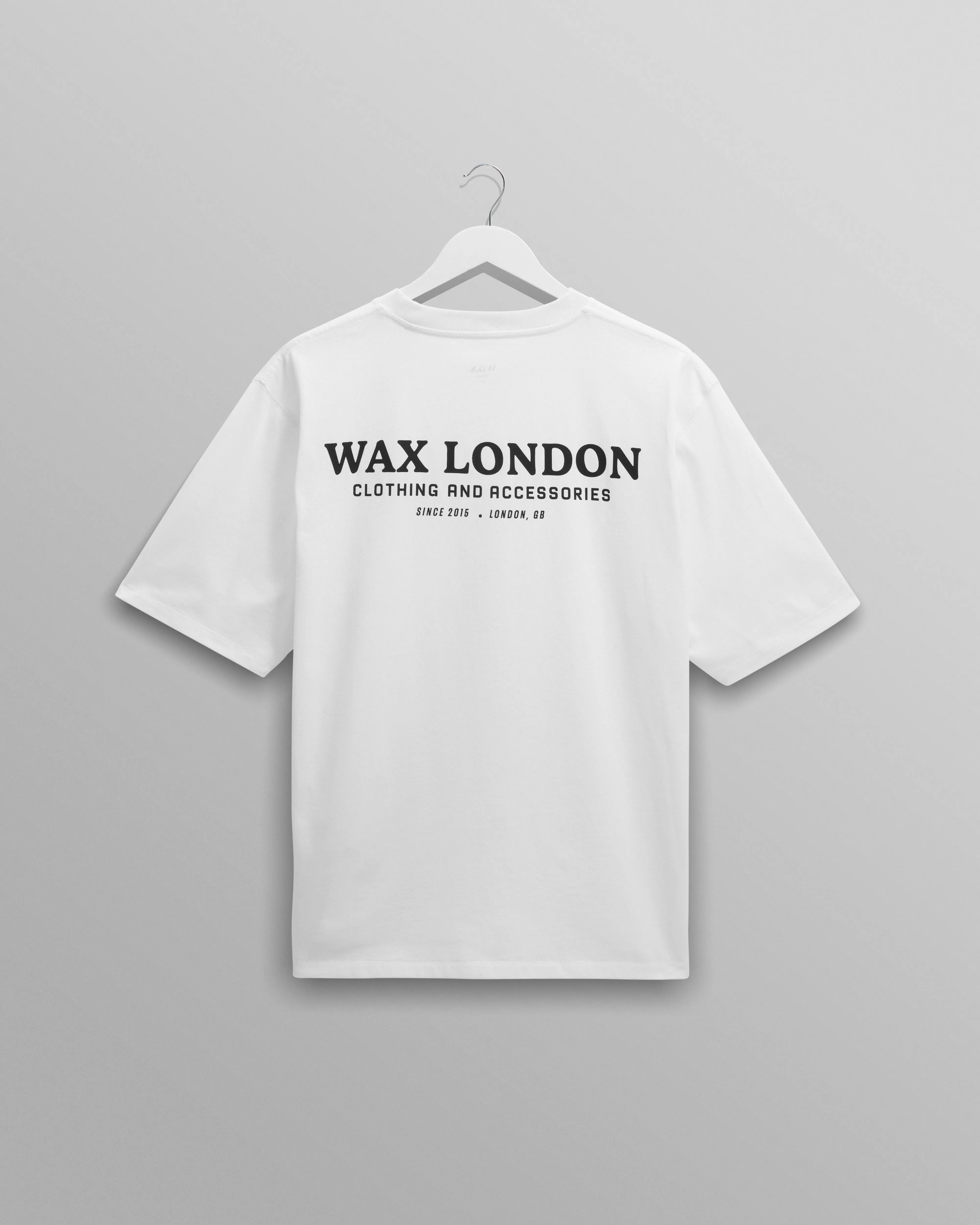 Milton - White Stacked Text Graphic Organic Cotton T-Shirt sold by Wax London