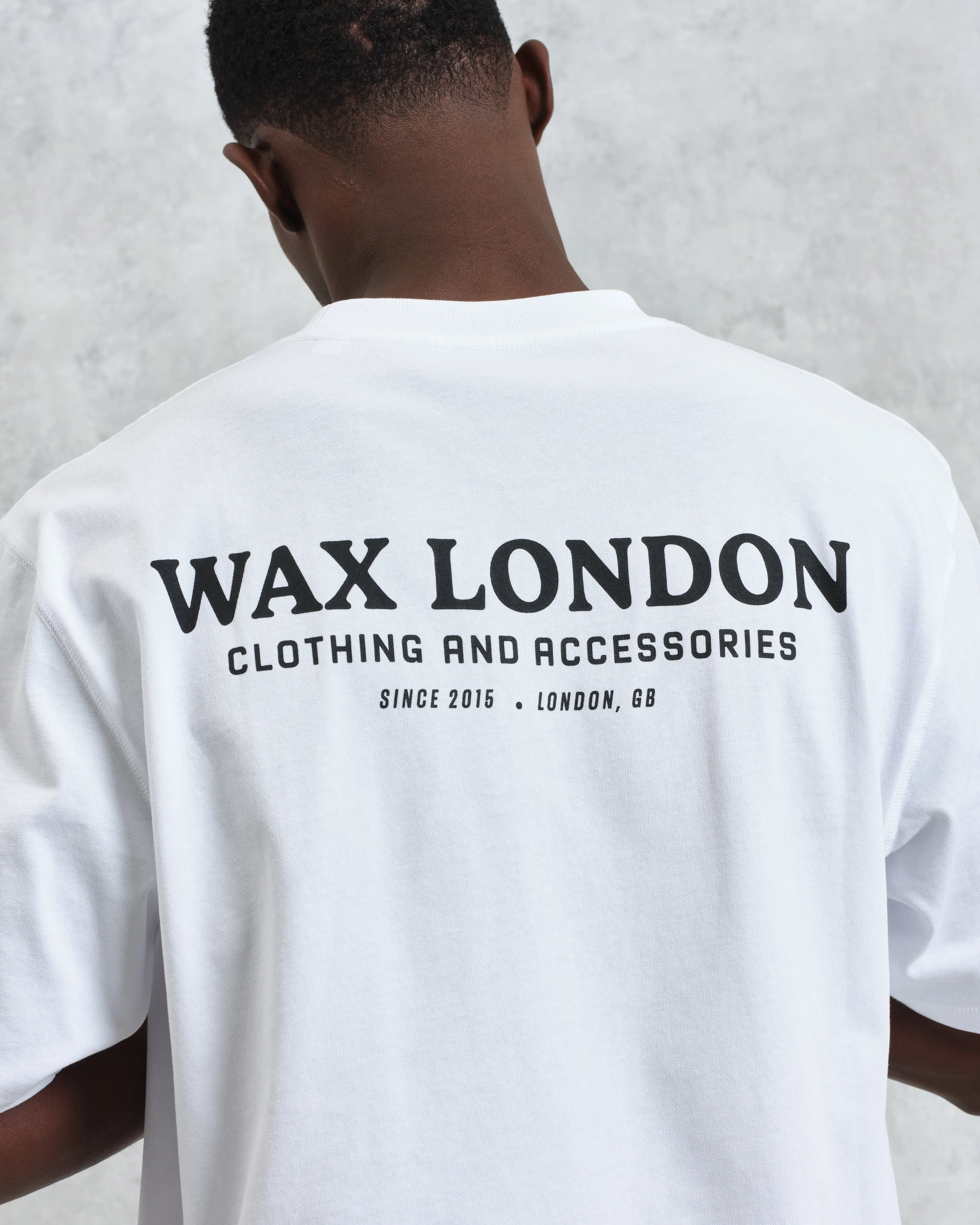 Milton - White Stacked Text Graphic Organic Cotton T-Shirt sold by Wax London product image thumbnail 4