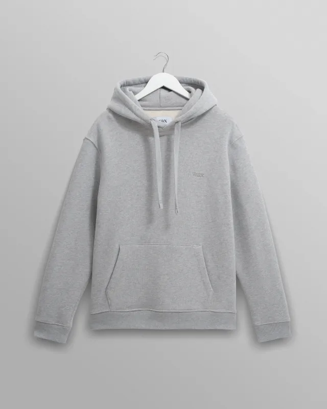 Hoxton - Heather Grey Brushed Organic Cotton Hoodie sold by Wax London