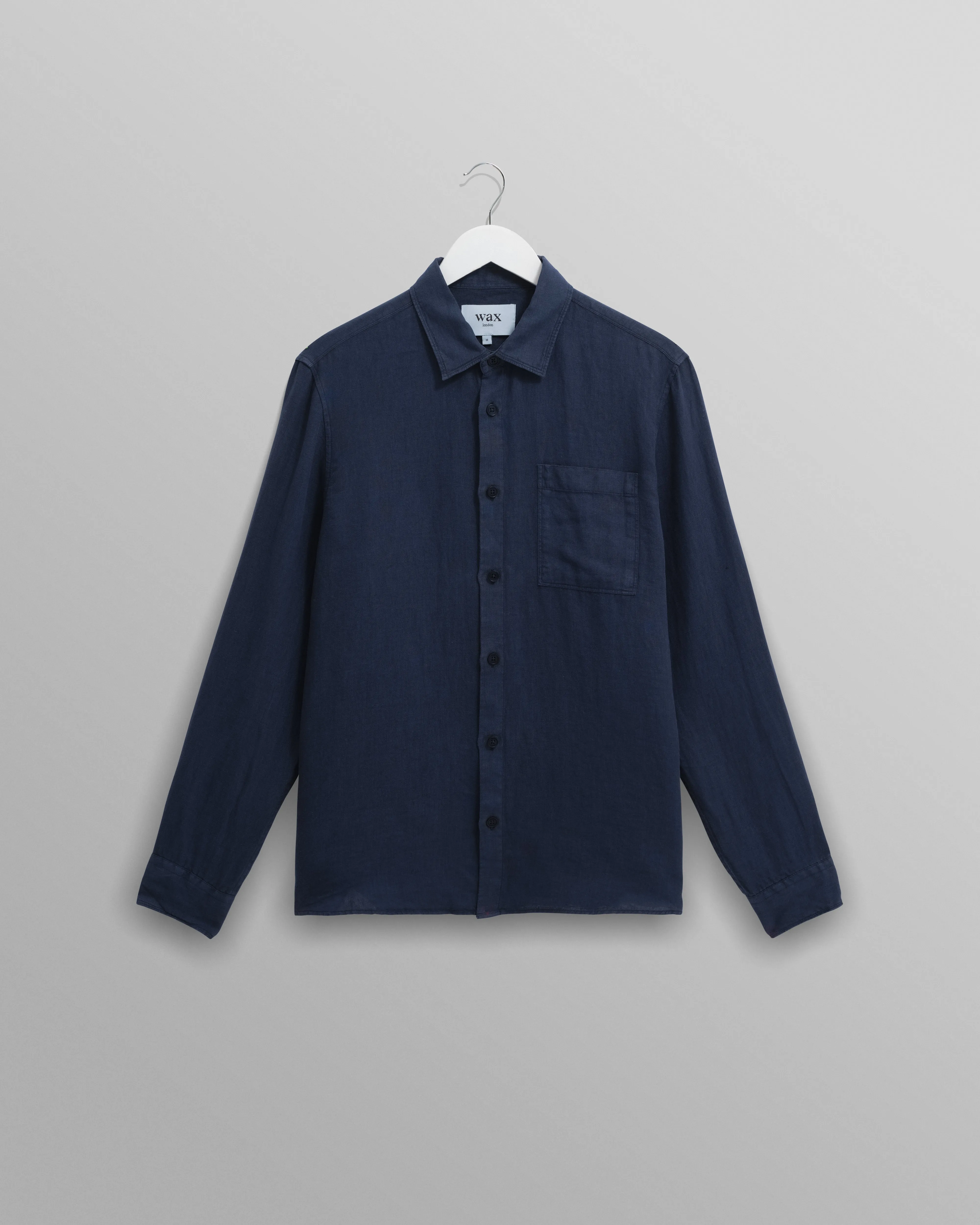 Rove - Navy Linen Shirt sold by Wax London