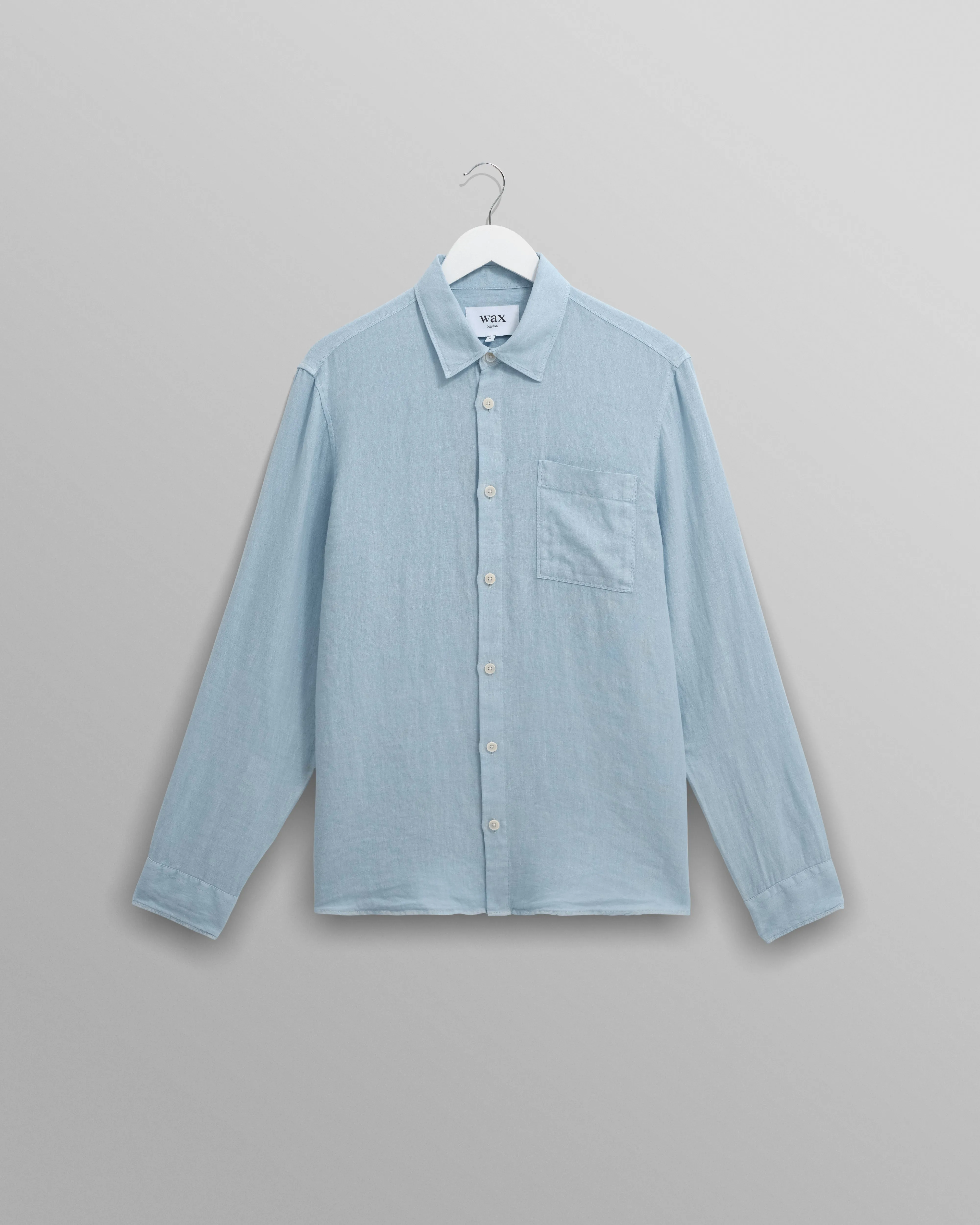 Rove - Light Blue Linen Shirt sold by Wax London