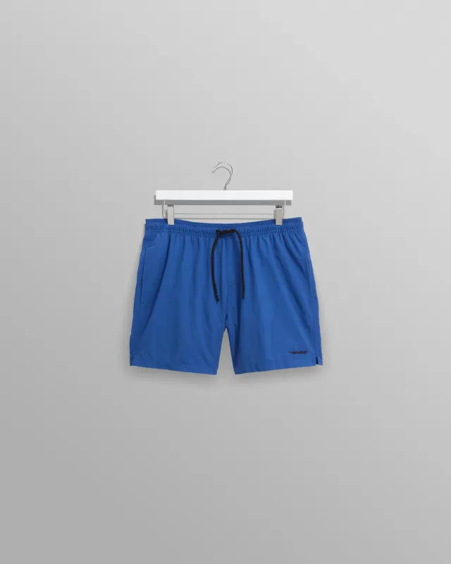 Brockwell - Bright Blue Logo Swim Shorts made by Wax London