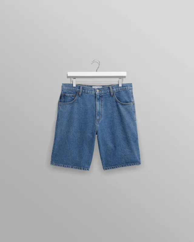 Dalston - Mid-Blue Denim Shorts made by Wax London