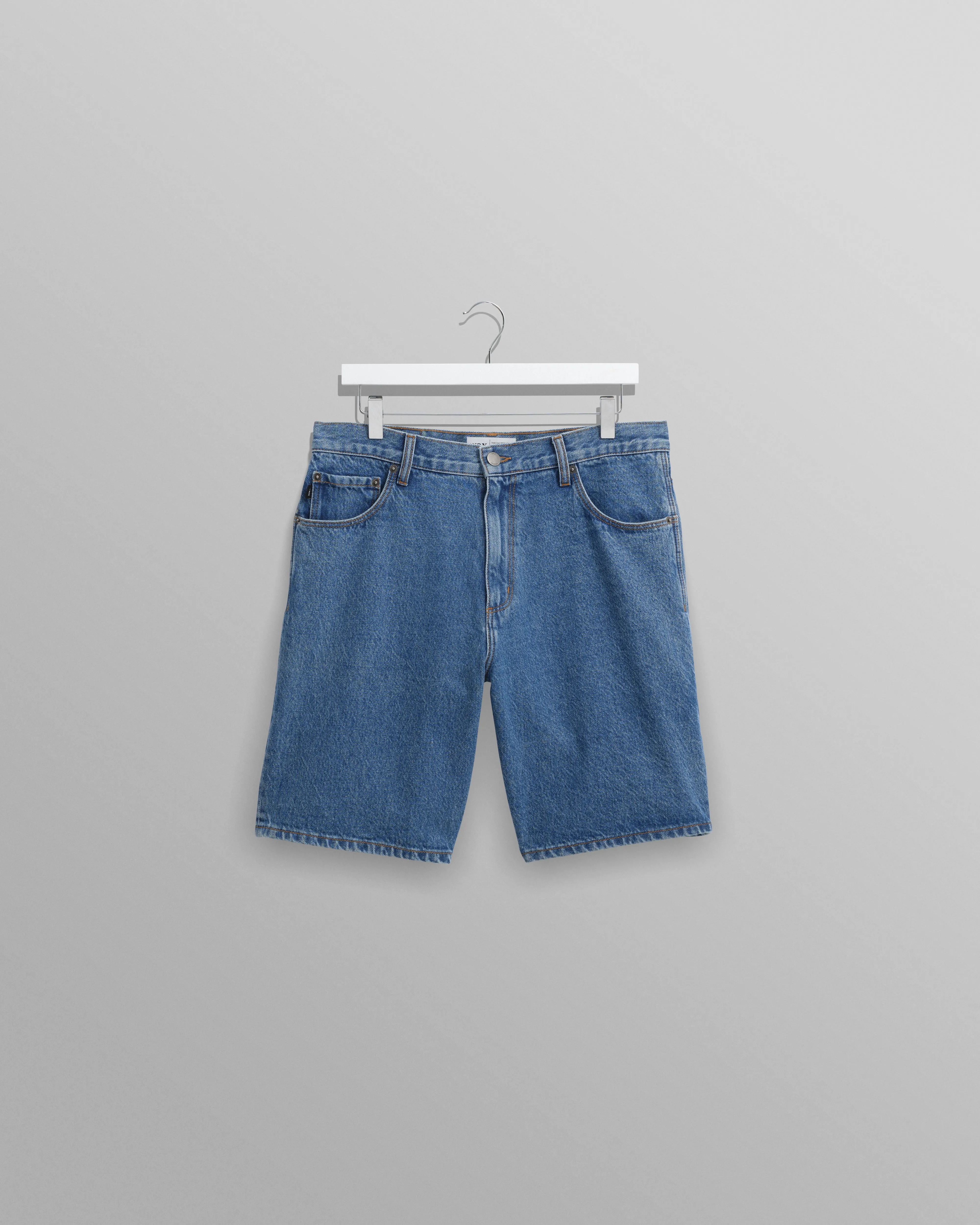 Dalston - Mid-Blue Denim Shorts sold by Wax London