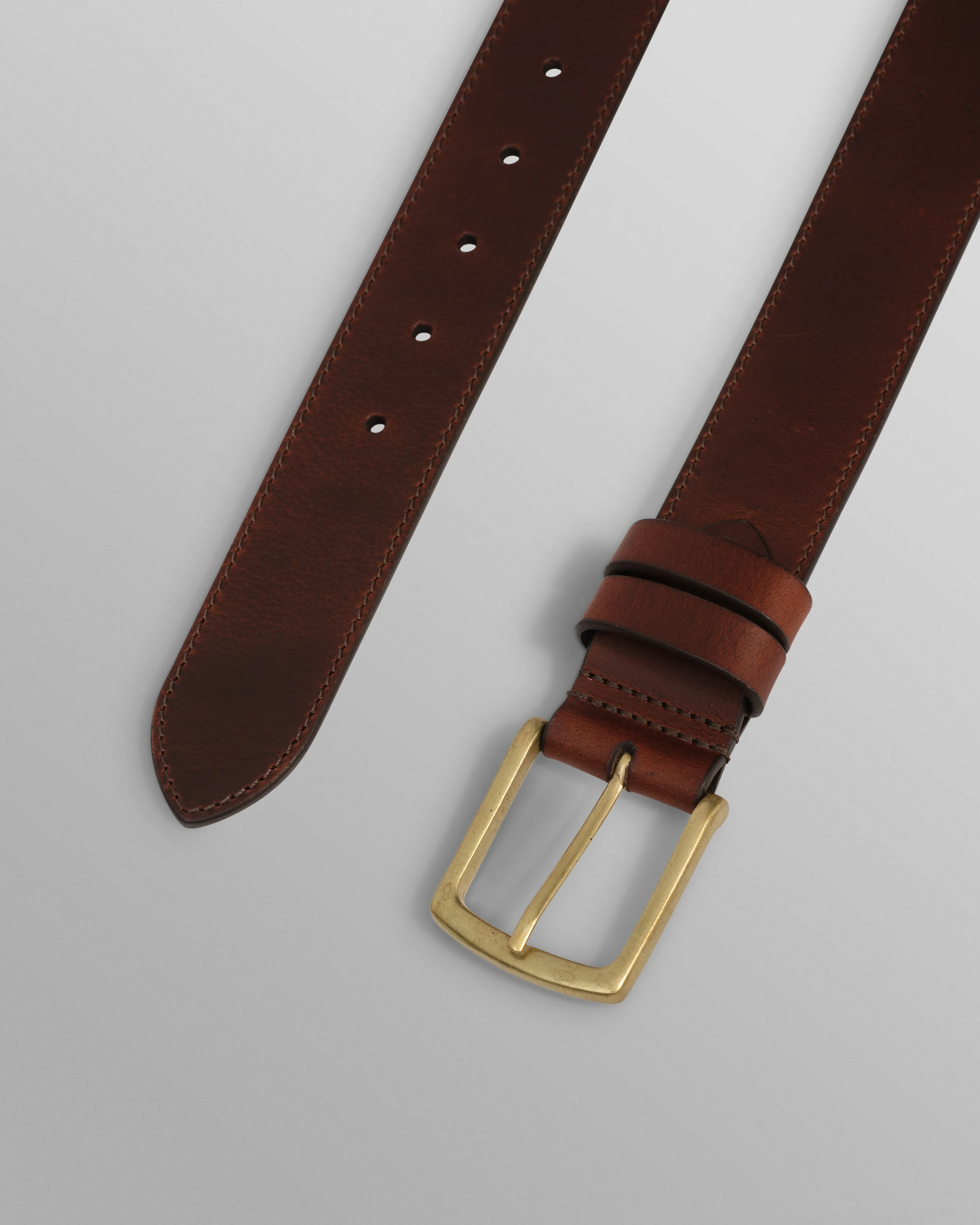 Paton - Brown Leather Belt sold by Wax London product image thumbnail 4