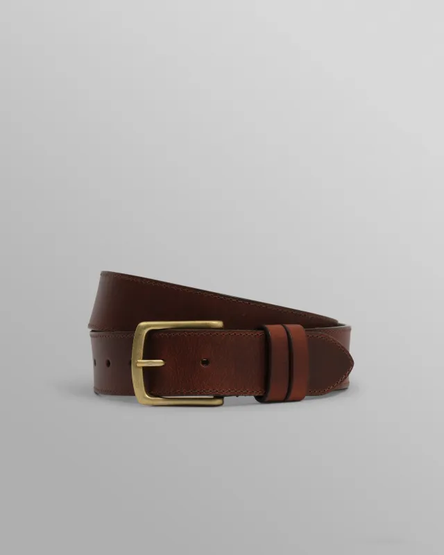 Paton - Brown Leather Belt made by Wax London