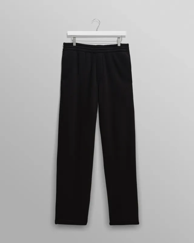 Ska - Black Embroidered Logo Loopback Cotton Joggers sold by Wax London