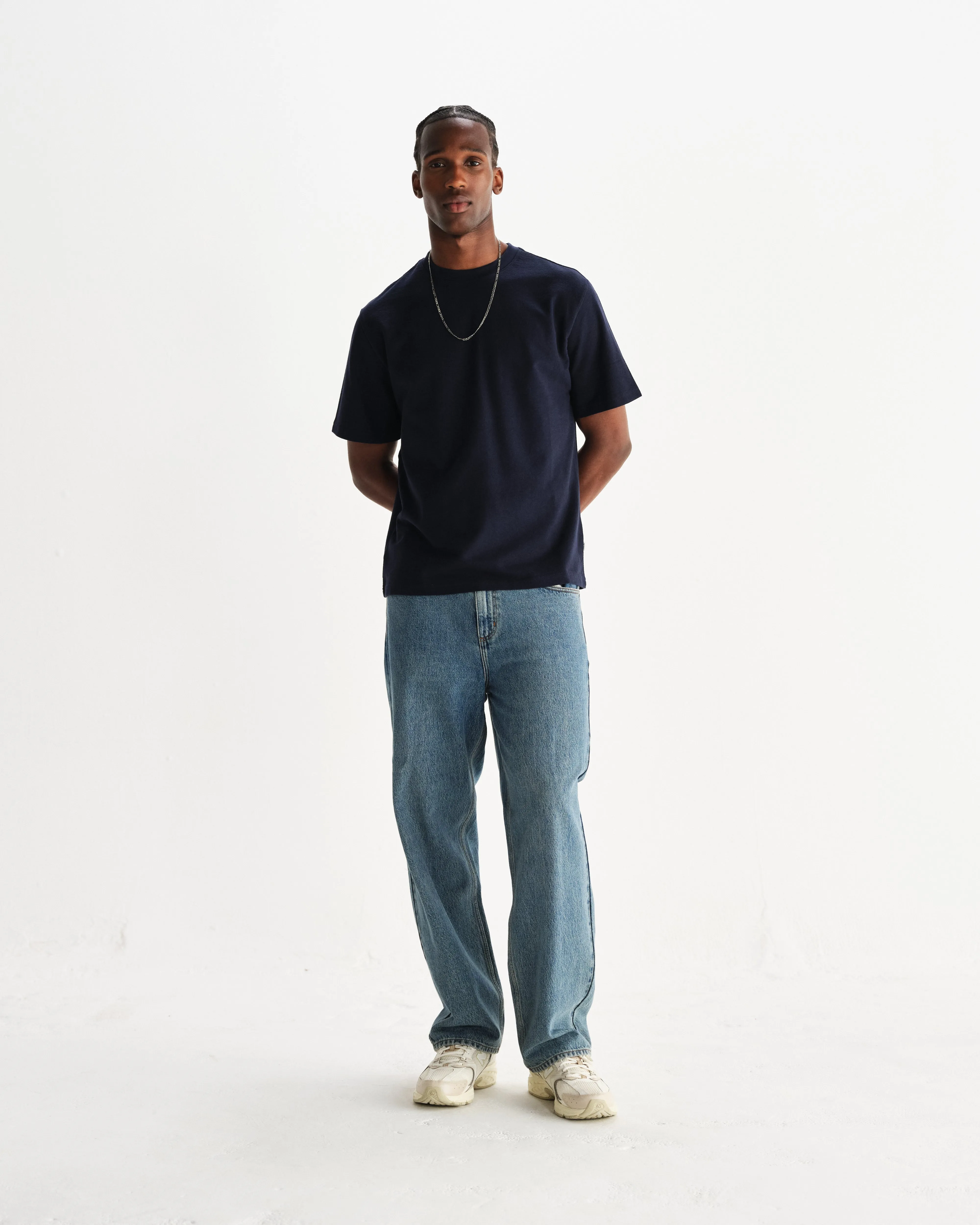 Felix - Vintage Antique Blue Loose Fit Denim Jeans sold by Wax London product image thumbnail 2