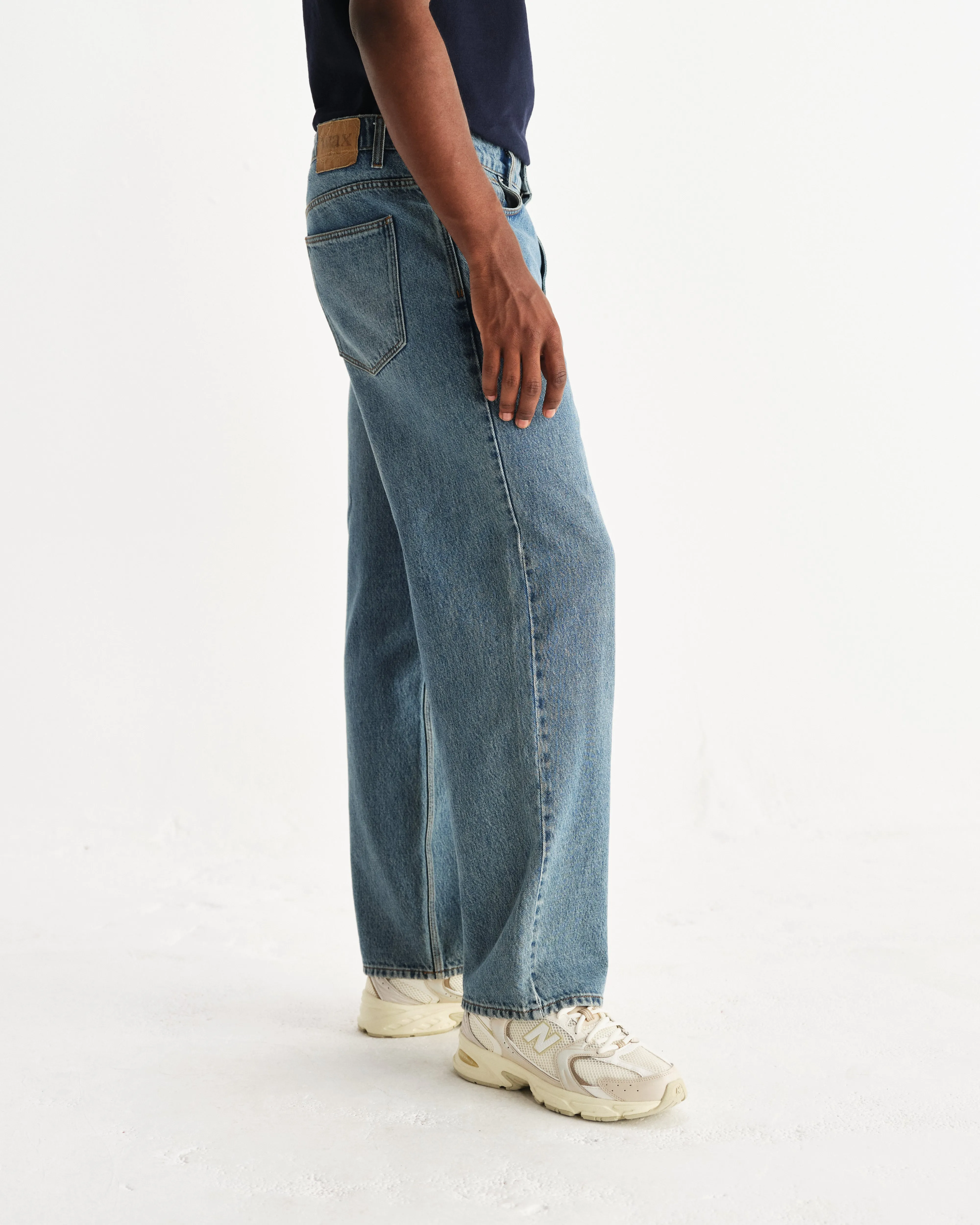 Felix - Vintage Antique Blue Loose Fit Denim Jeans sold by Wax London product image thumbnail 4