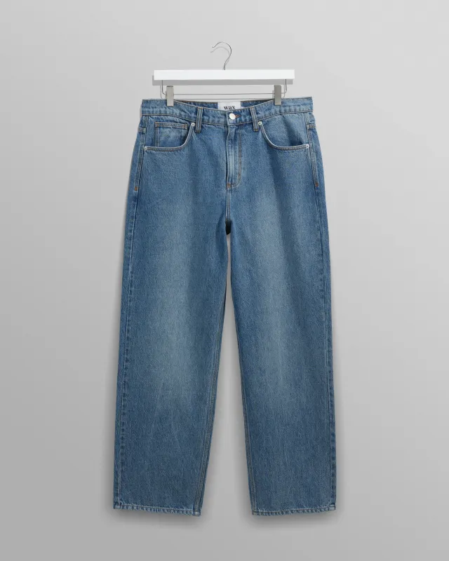 Felix - Vintage Antique Blue Loose Fit Denim Jeans sold by Wax London