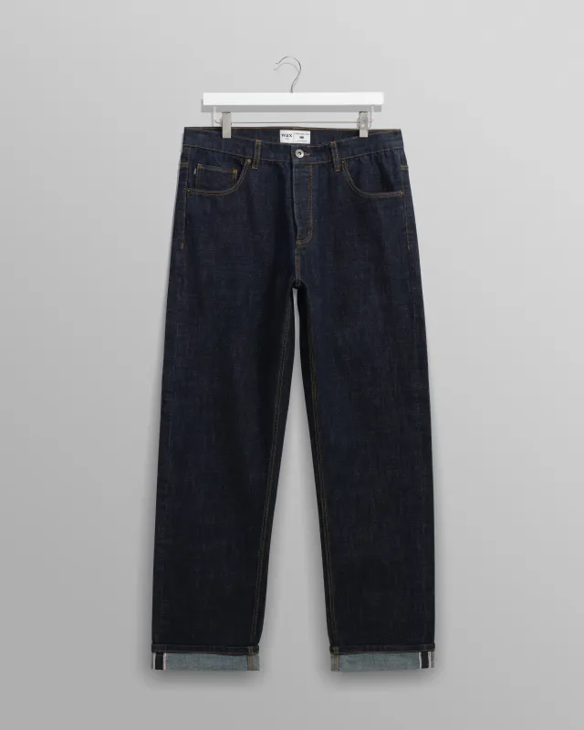 Russell - Rinse Wash Selvedge Straight Fit Denim Jeans sold by Wax London