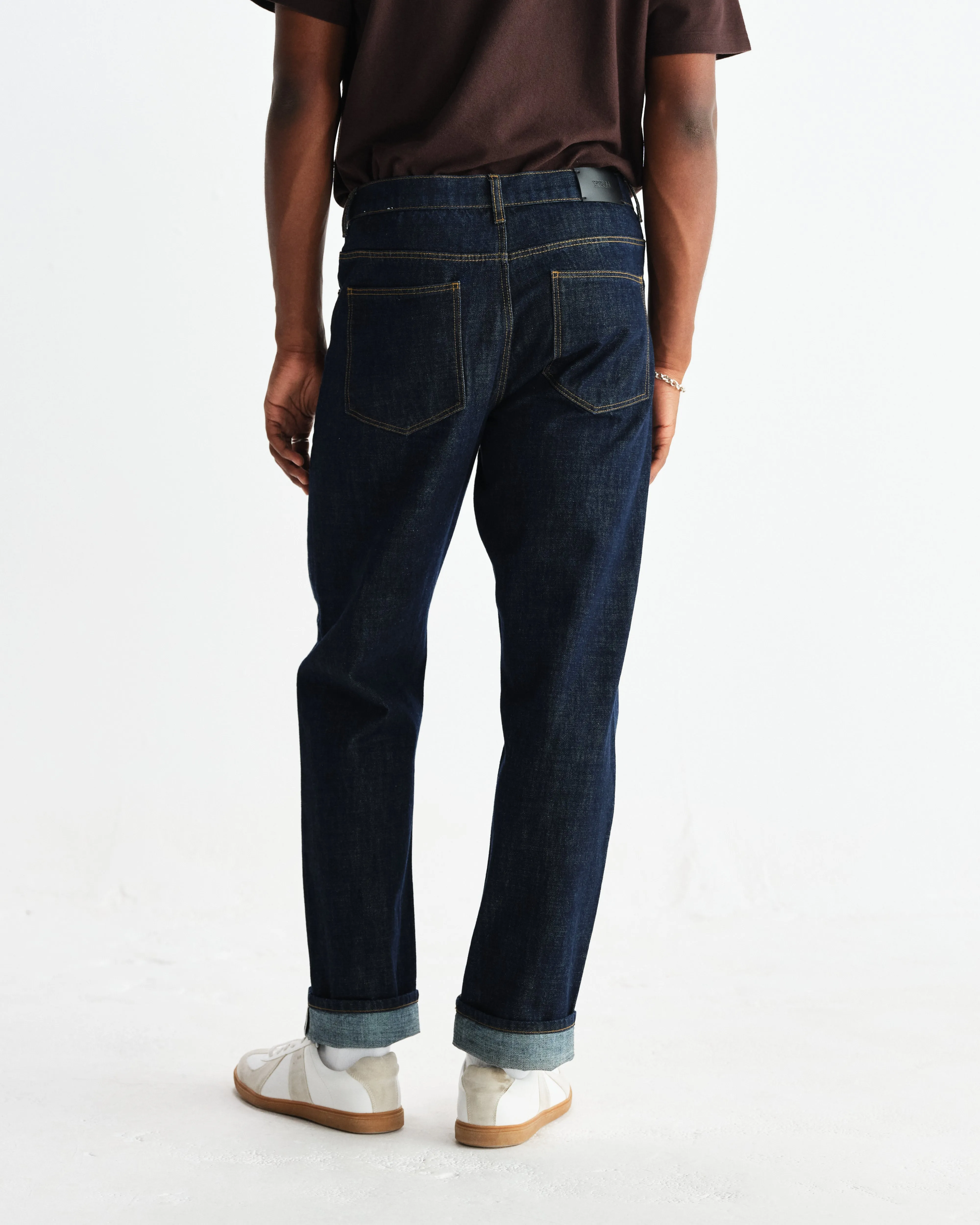 Russell - Rinse Wash Selvedge Straight Fit Denim Jeans sold by Wax London product image thumbnail 5