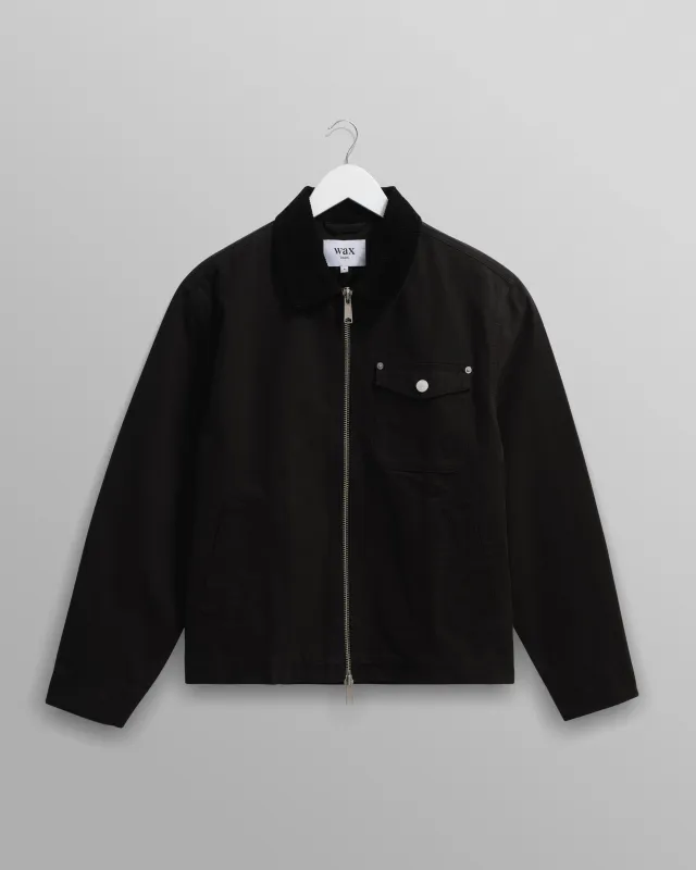 Mason - Black Canvas Work Jacket sold by Wax London