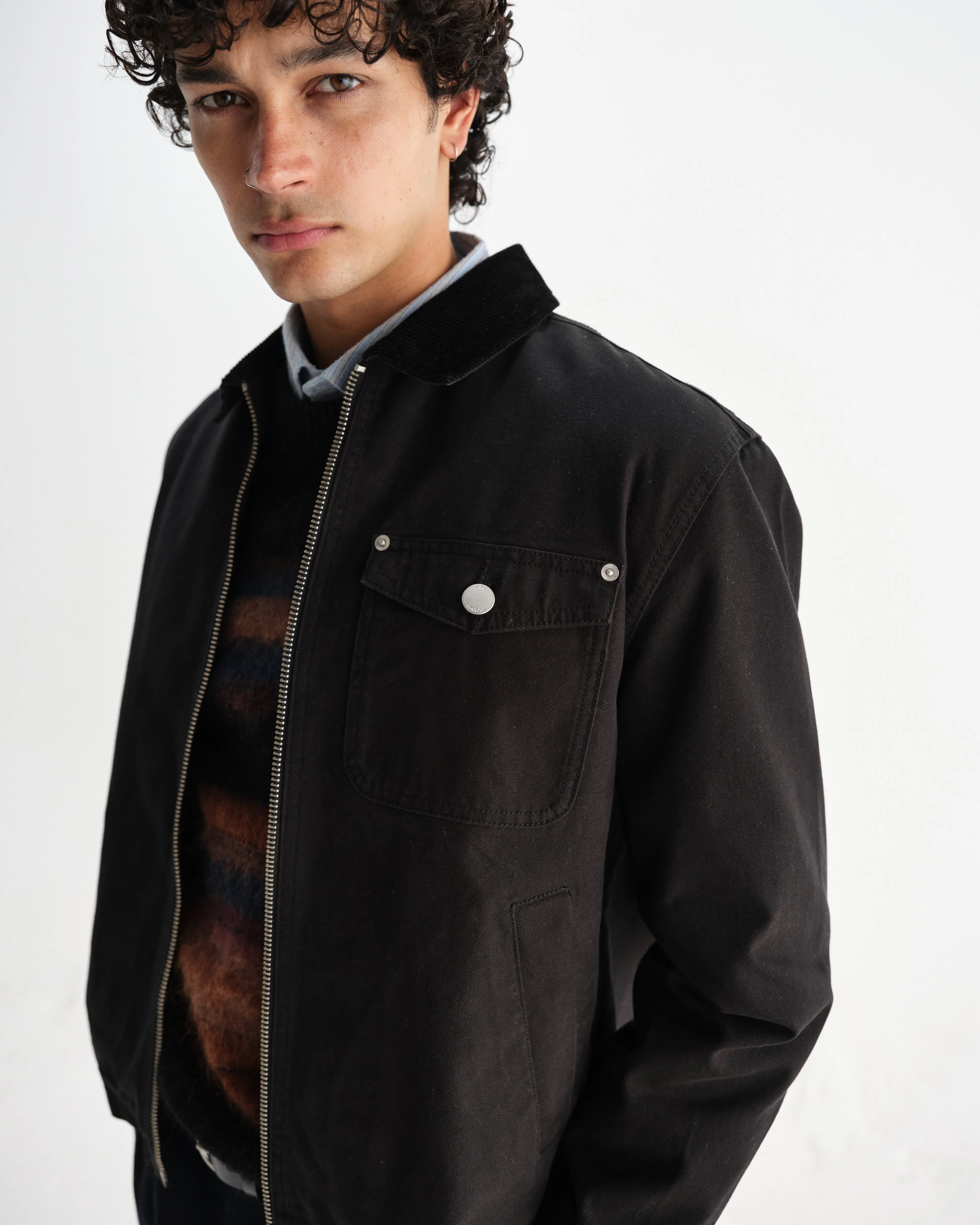 Mason - Black Canvas Work Jacket sold by Wax London product image thumbnail 3