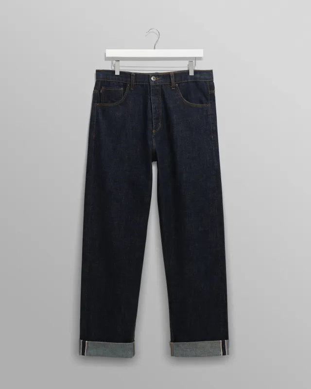 Felix - Rinse Wash Selvedge Loose Fit Denim Jeans sold by Wax London