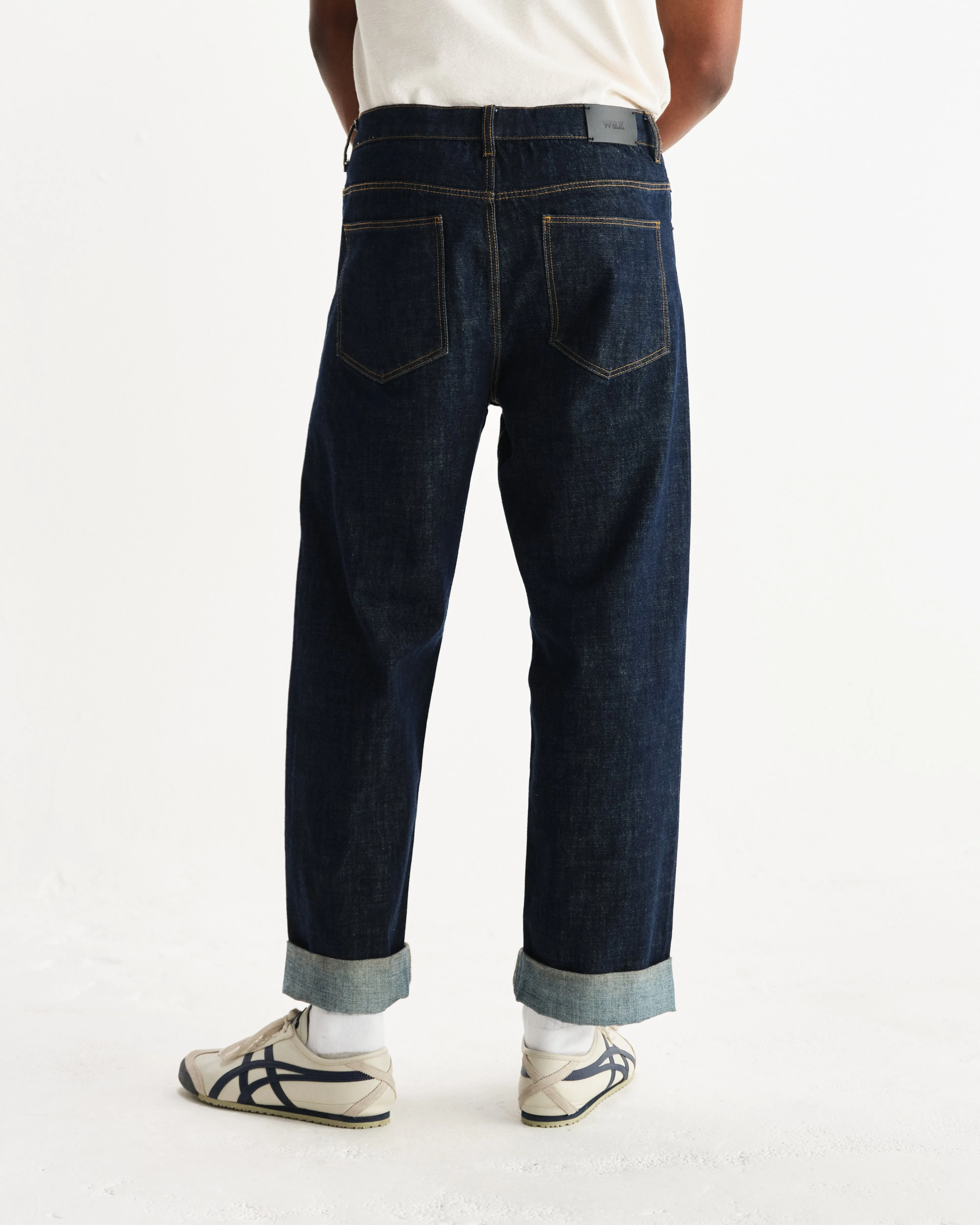 Felix - Rinse Wash Selvedge Loose Fit Denim Jeans sold by Wax London product image thumbnail 5