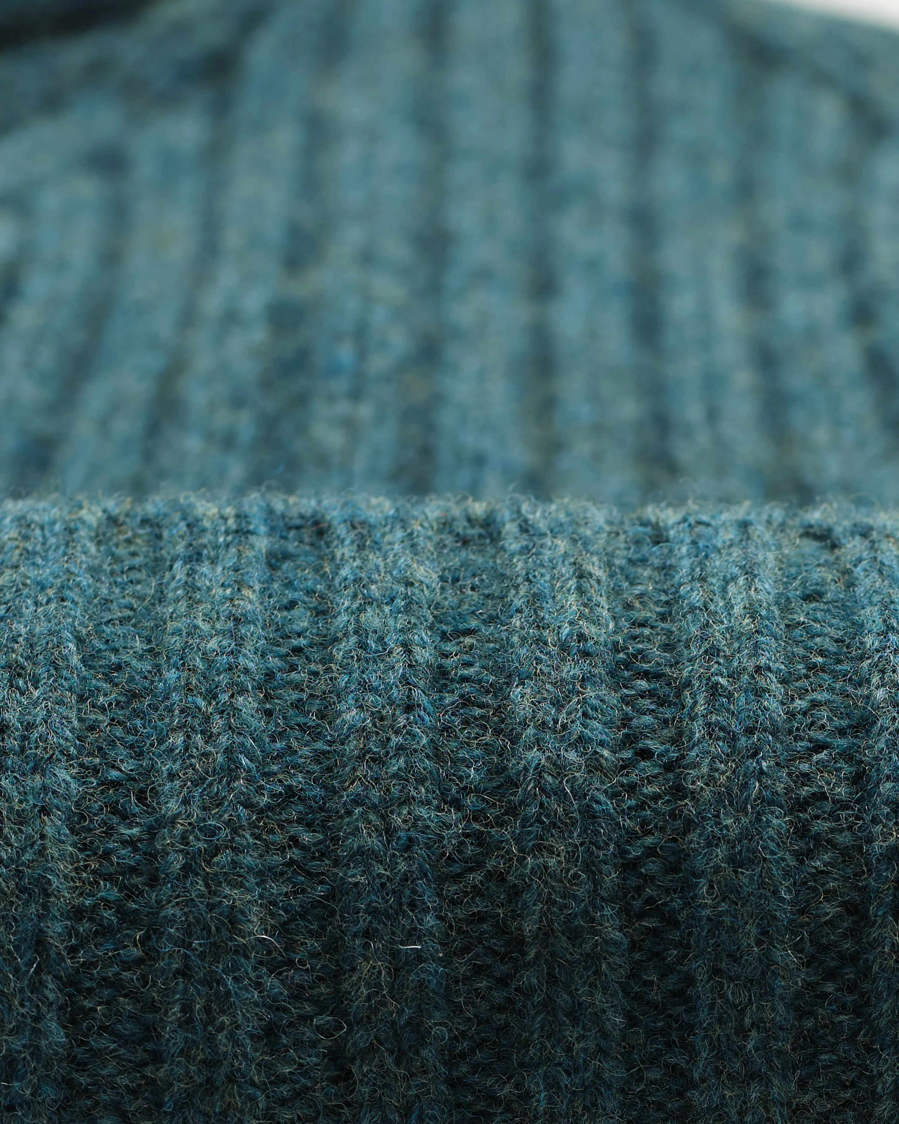Brook - Forest Green Single Rib Wool Beanie sold by Wax London product image thumbnail 3