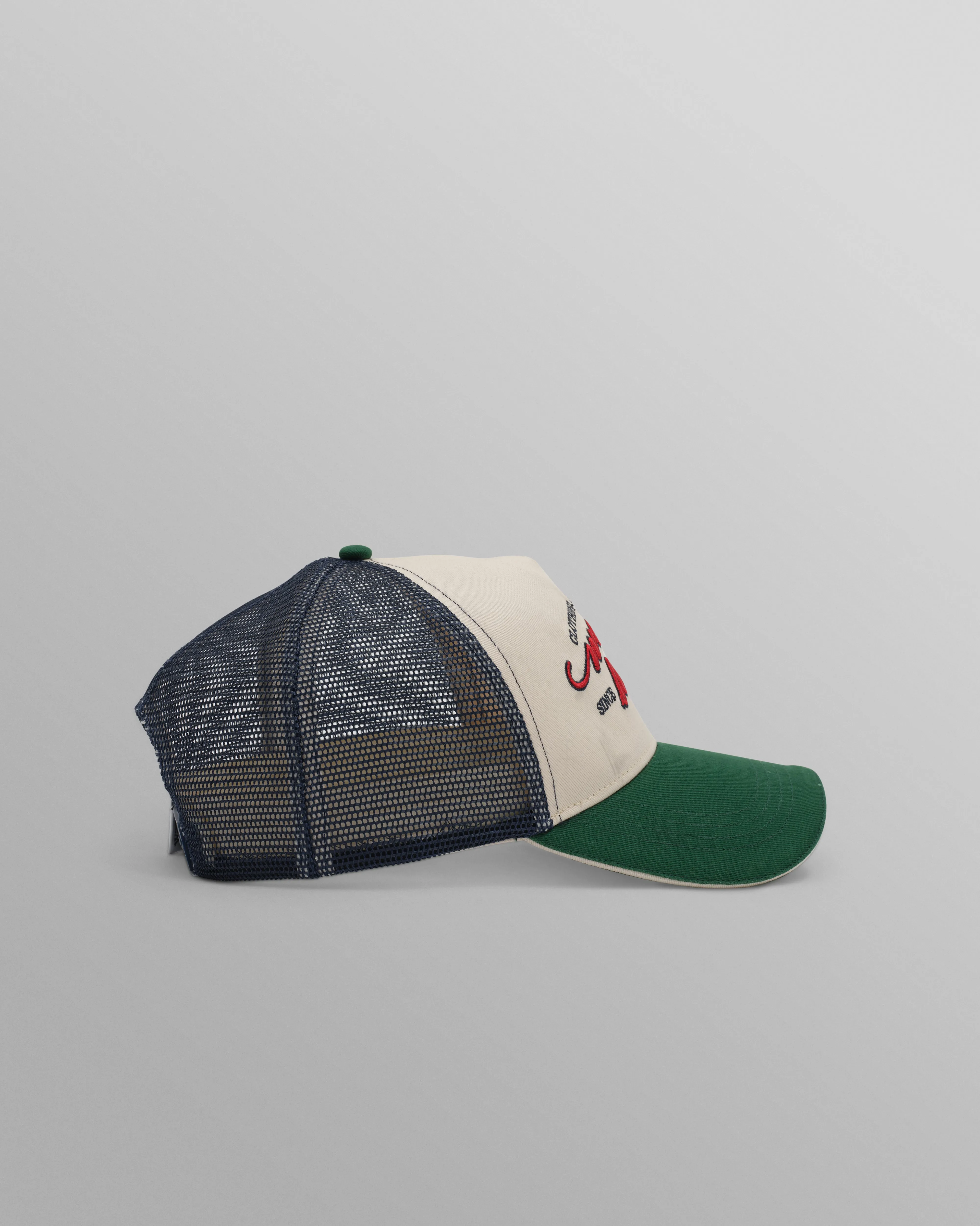 Dale - Ecru And Multicolour Script Trucker Cap sold by Wax London product image thumbnail 5