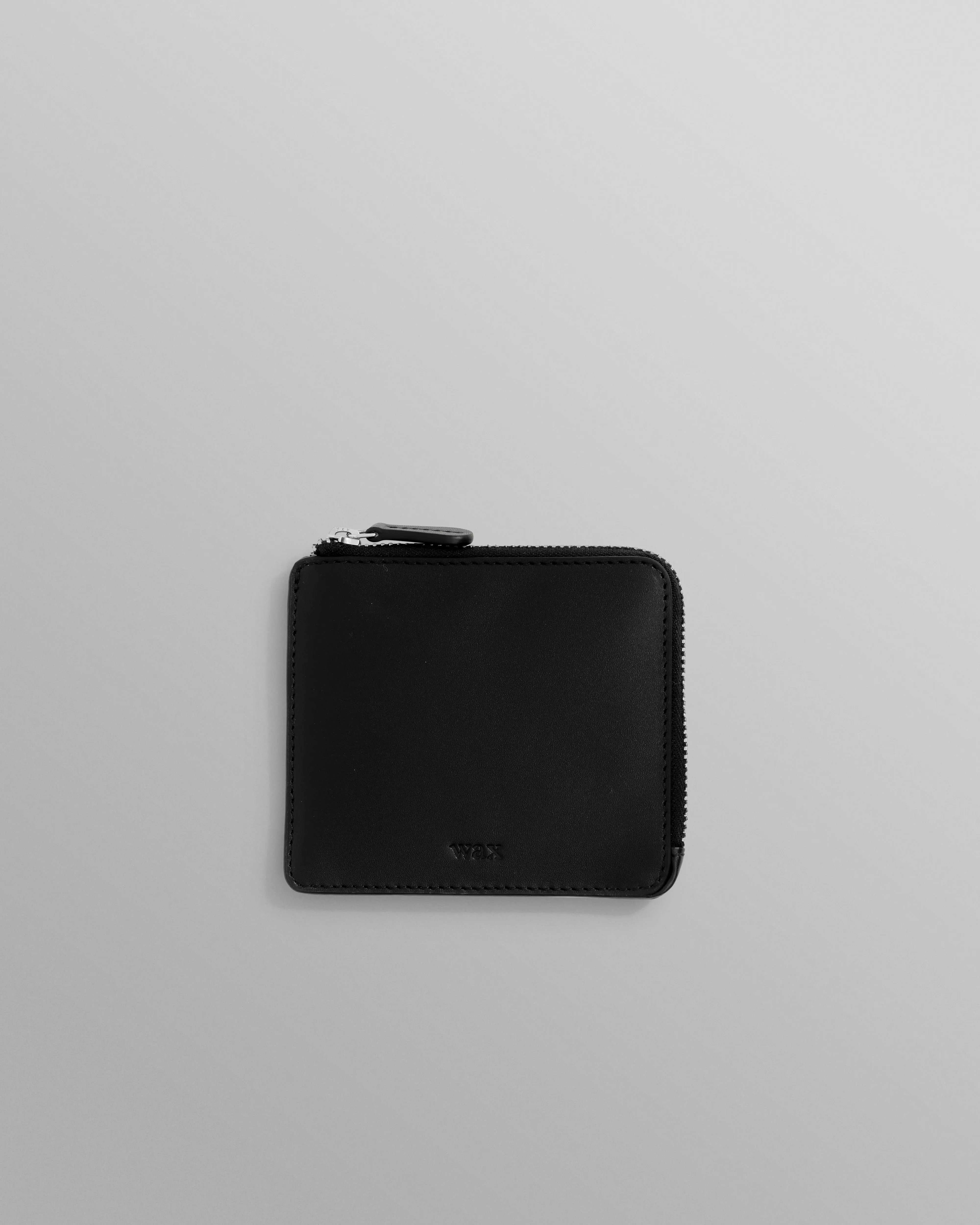 Harford - Black Leather Zip Wallet sold by Wax London