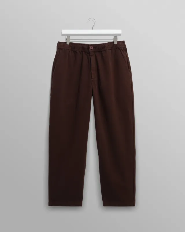 Kurt - Dark Brown Organic Cotton Trousers sold by Wax London