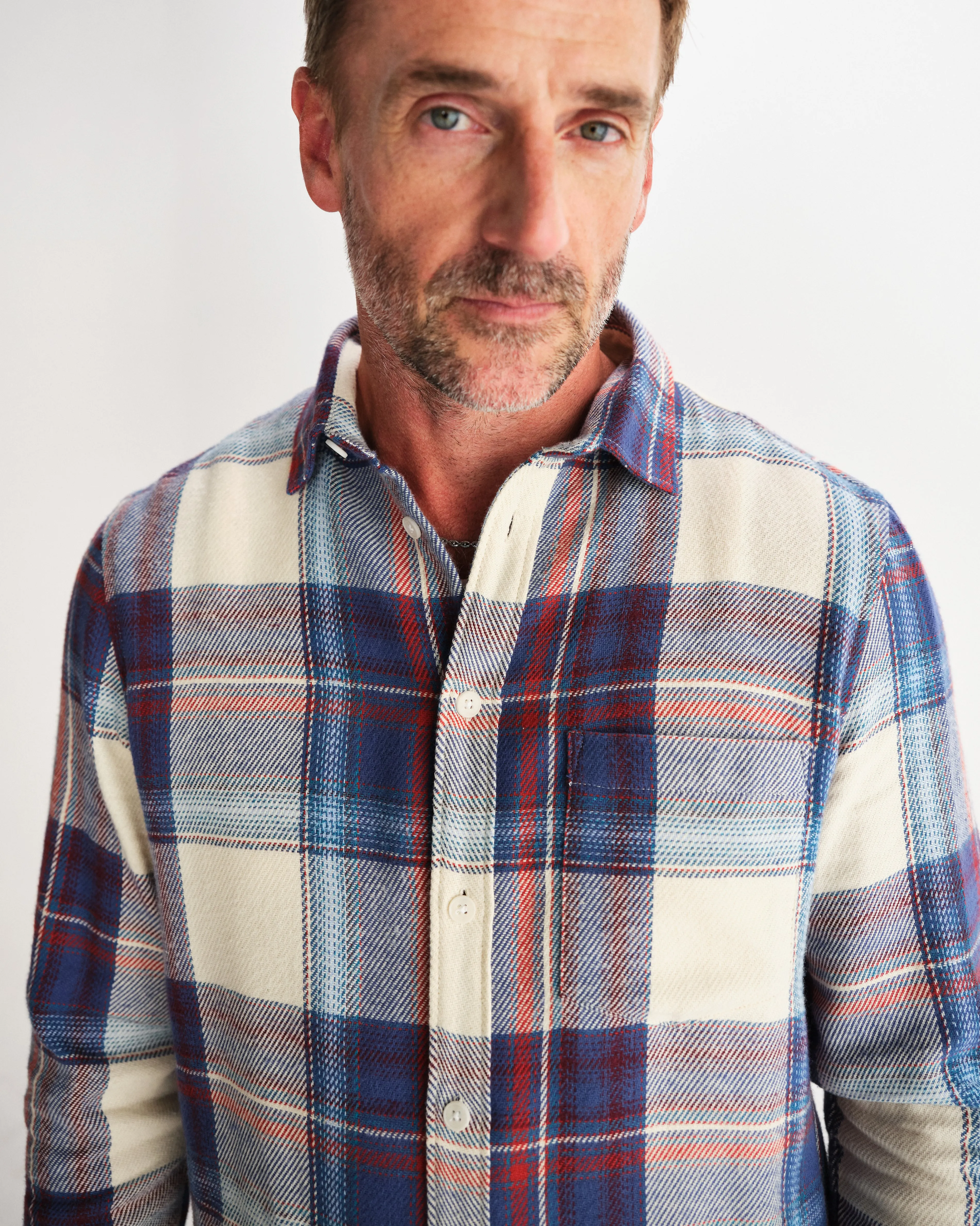 Shelly - Blue And Multicolour Check Flannel Shirt sold by Wax London product image thumbnail 3