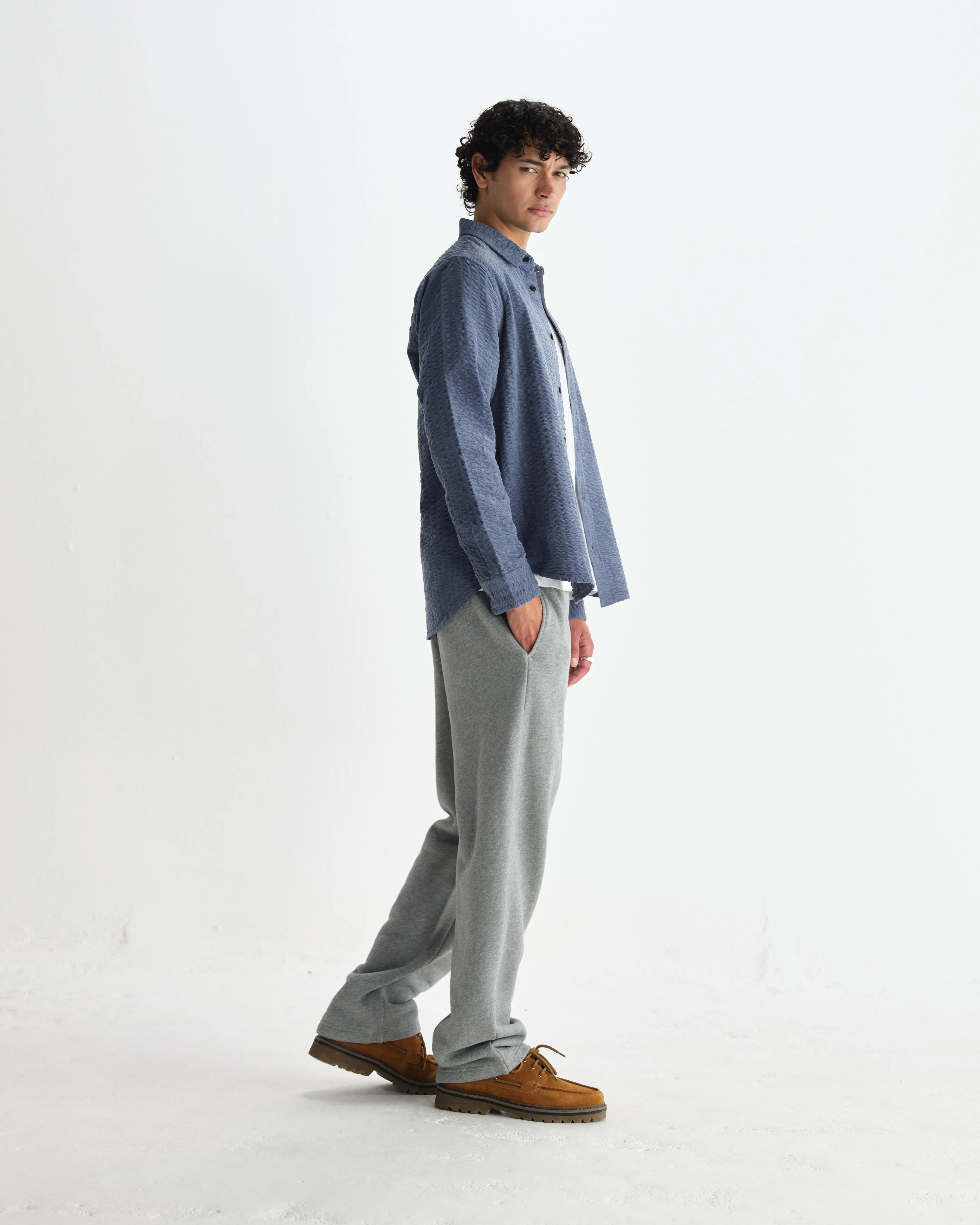 Shelly - Blue Seersucker Corduroy Shirt sold by Wax London product image thumbnail 5