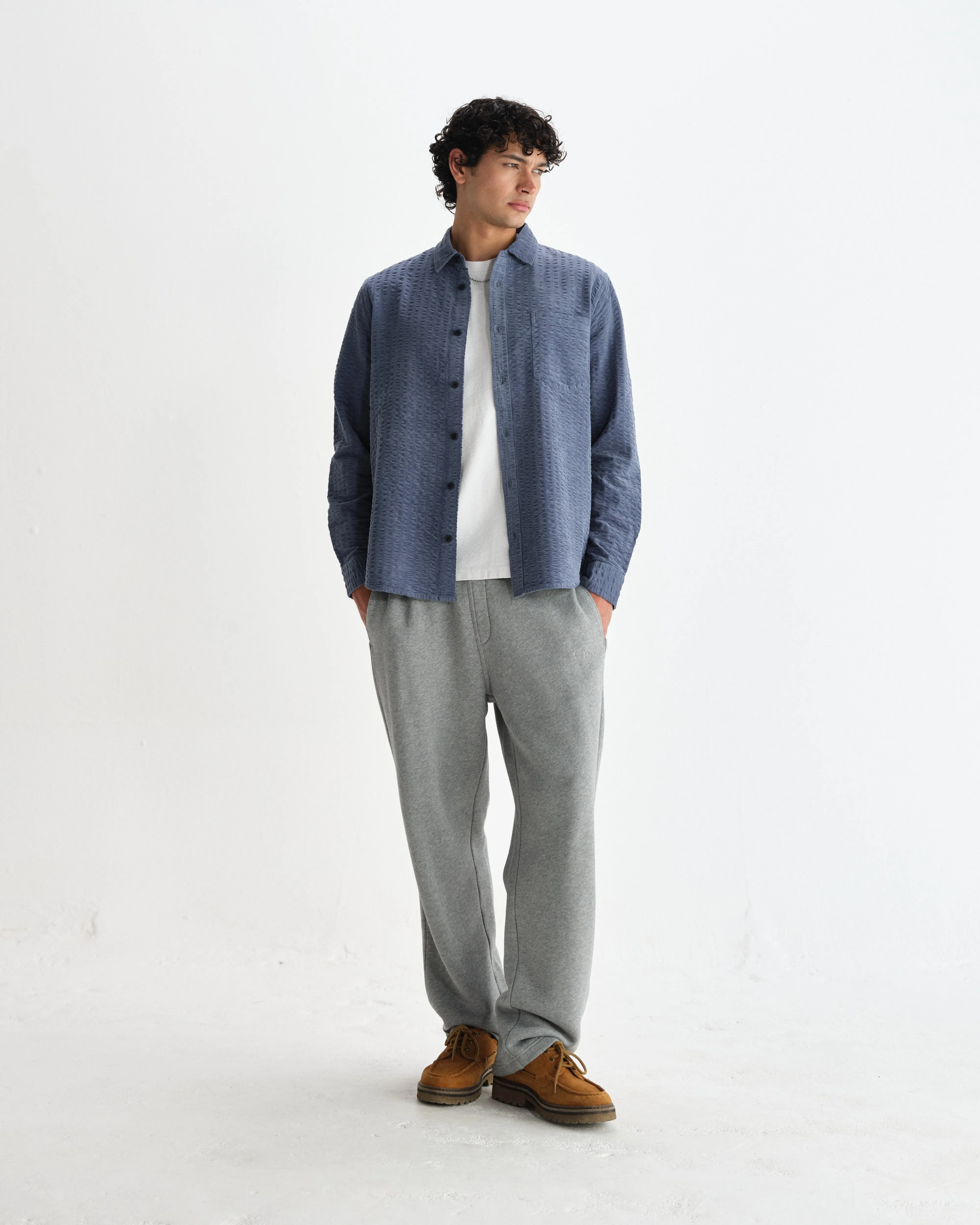 Shelly - Blue Seersucker Corduroy Shirt sold by Wax London product image thumbnail 4