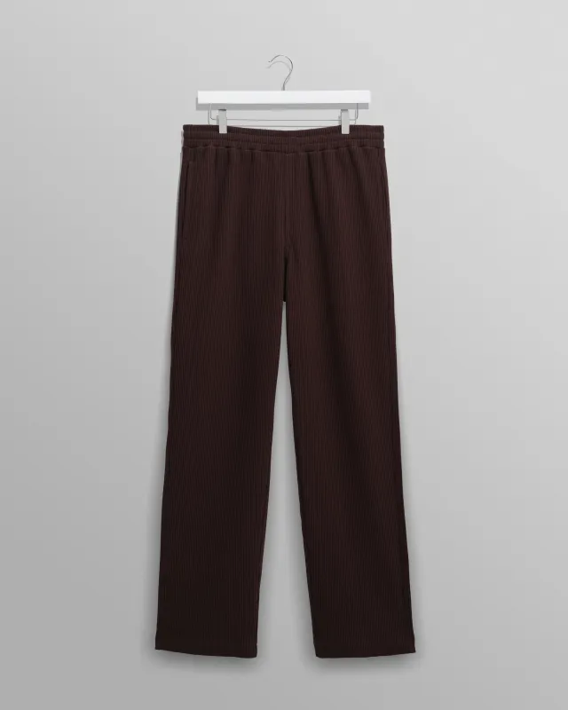 Ska - Dark Brown Structured Waffle Joggers made by Wax London