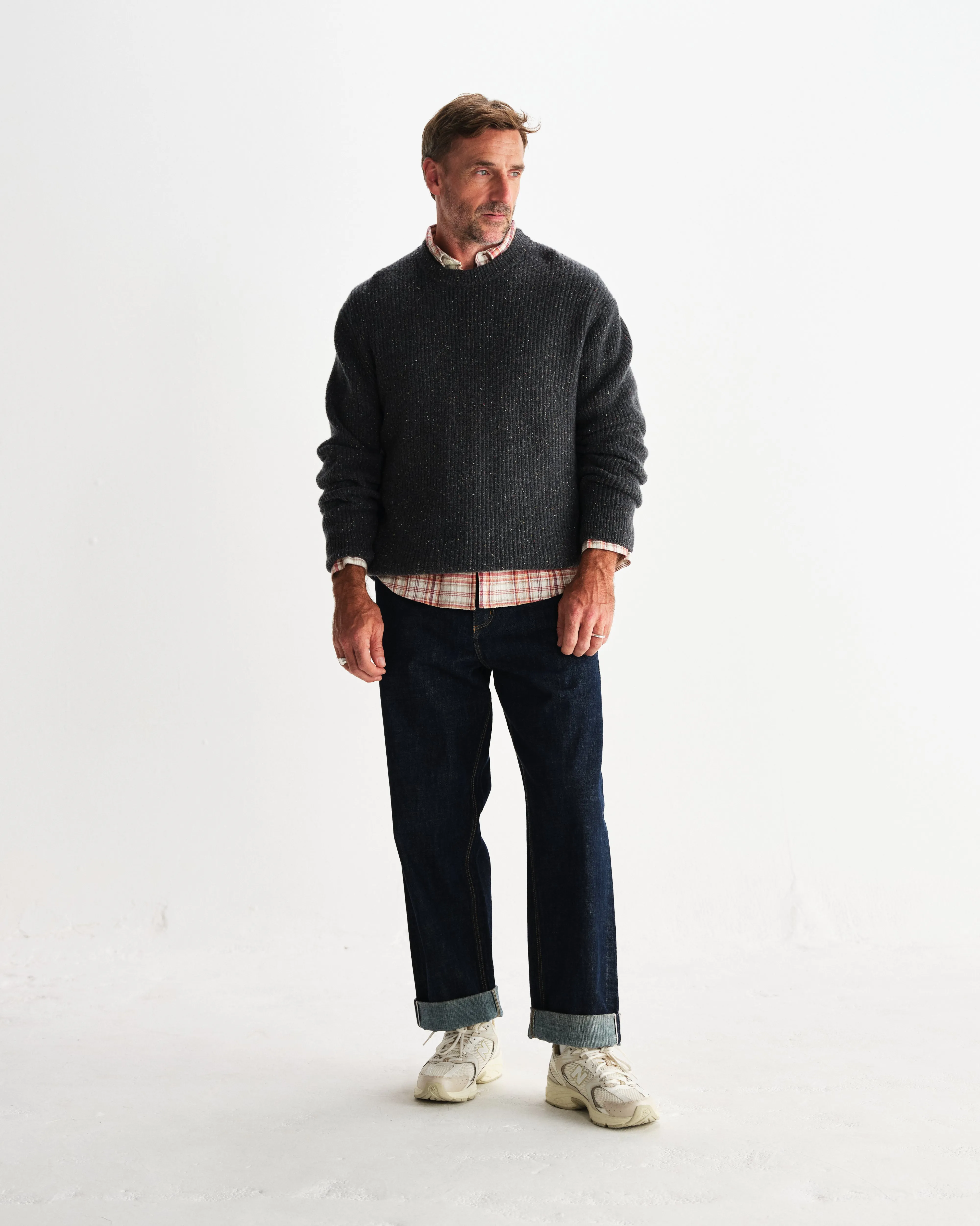 Wilde - Charcoal Donegal Wool Crewneck sold by Wax London product image thumbnail 4