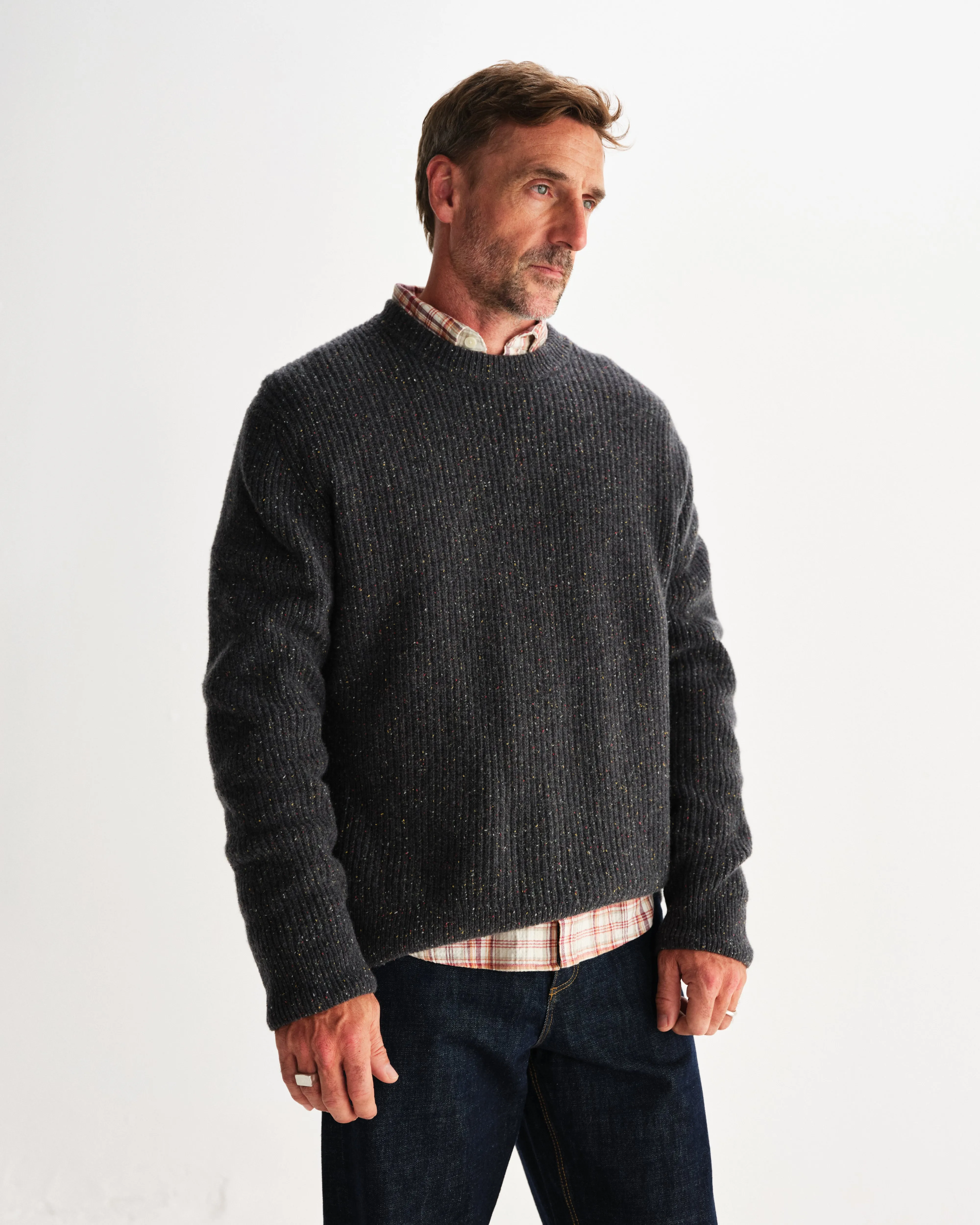 Wilde - Charcoal Donegal Wool Crewneck sold by Wax London product image thumbnail 2