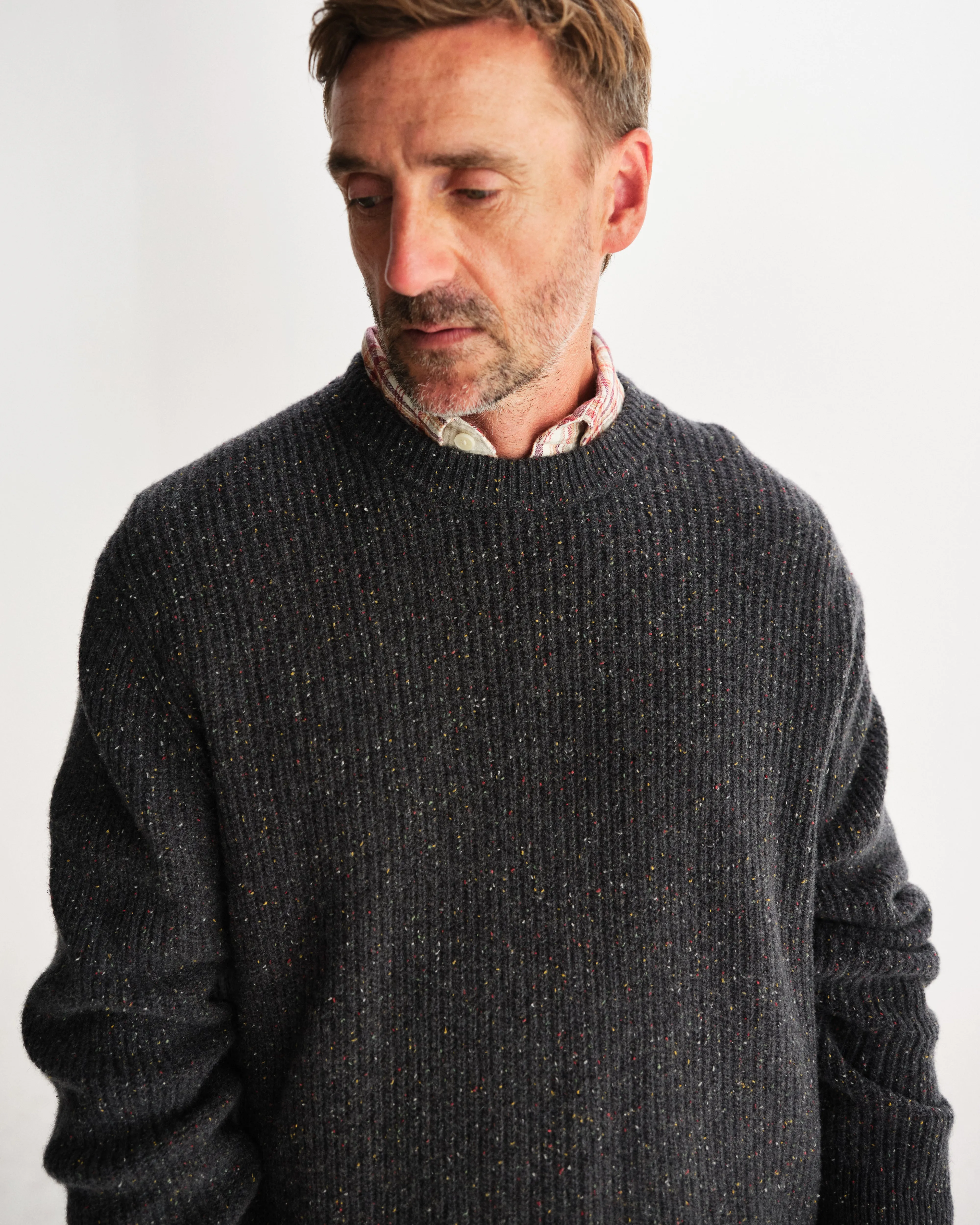 Wilde - Charcoal Donegal Wool Crewneck sold by Wax London product image thumbnail 3