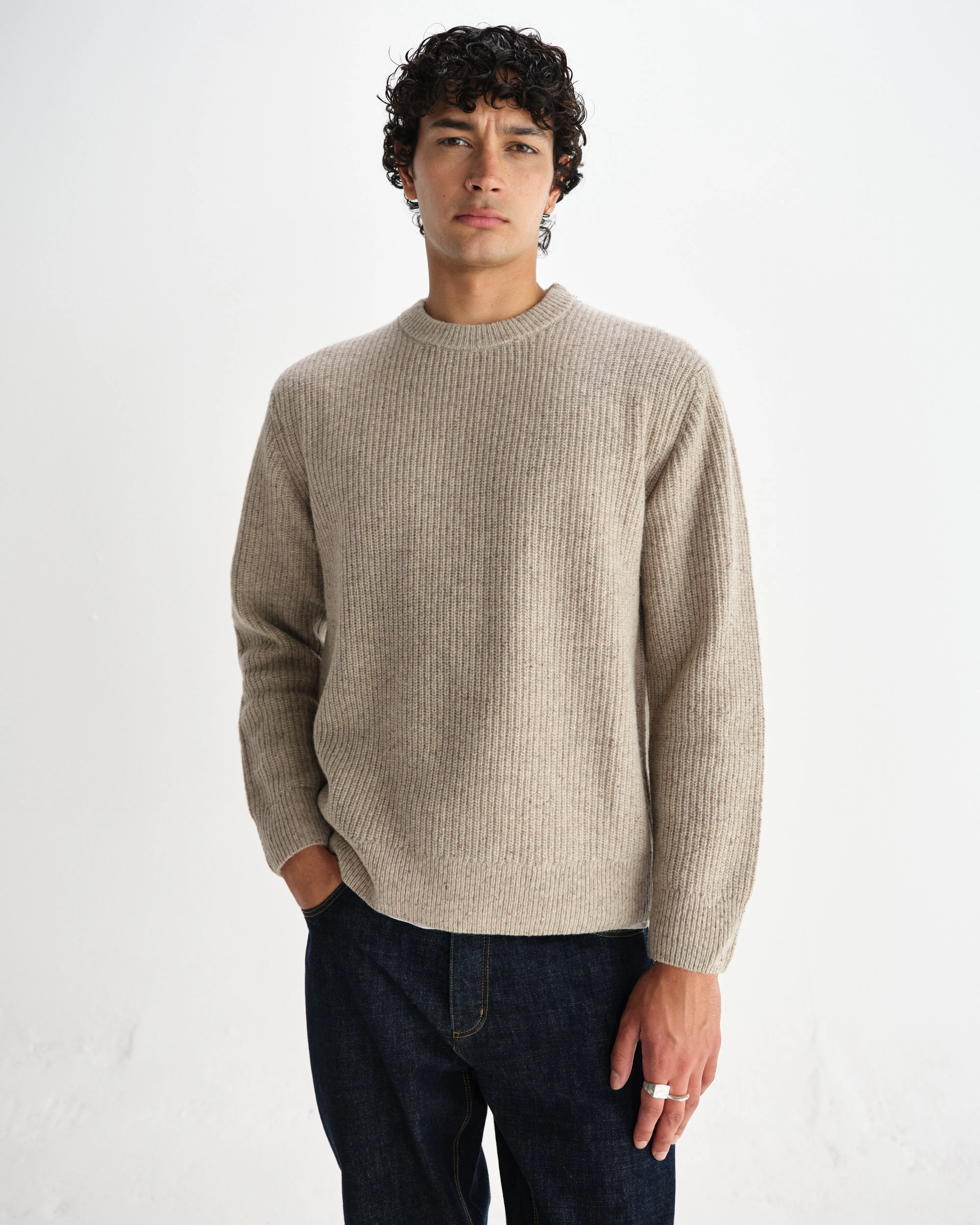 Wilde - Natural Donegal Wool Crewneck sold by Wax London product image thumbnail 2