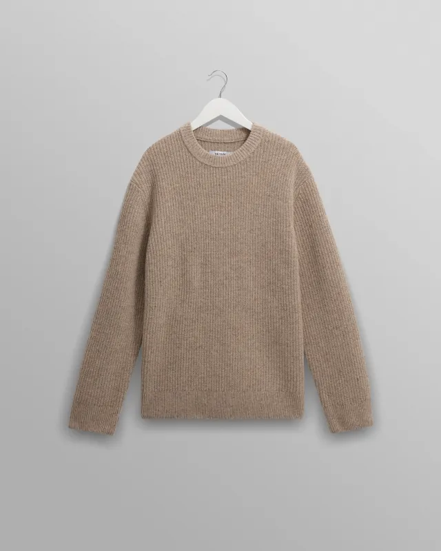 Wilde - Natural Donegal Wool Crewneck sold by Wax London