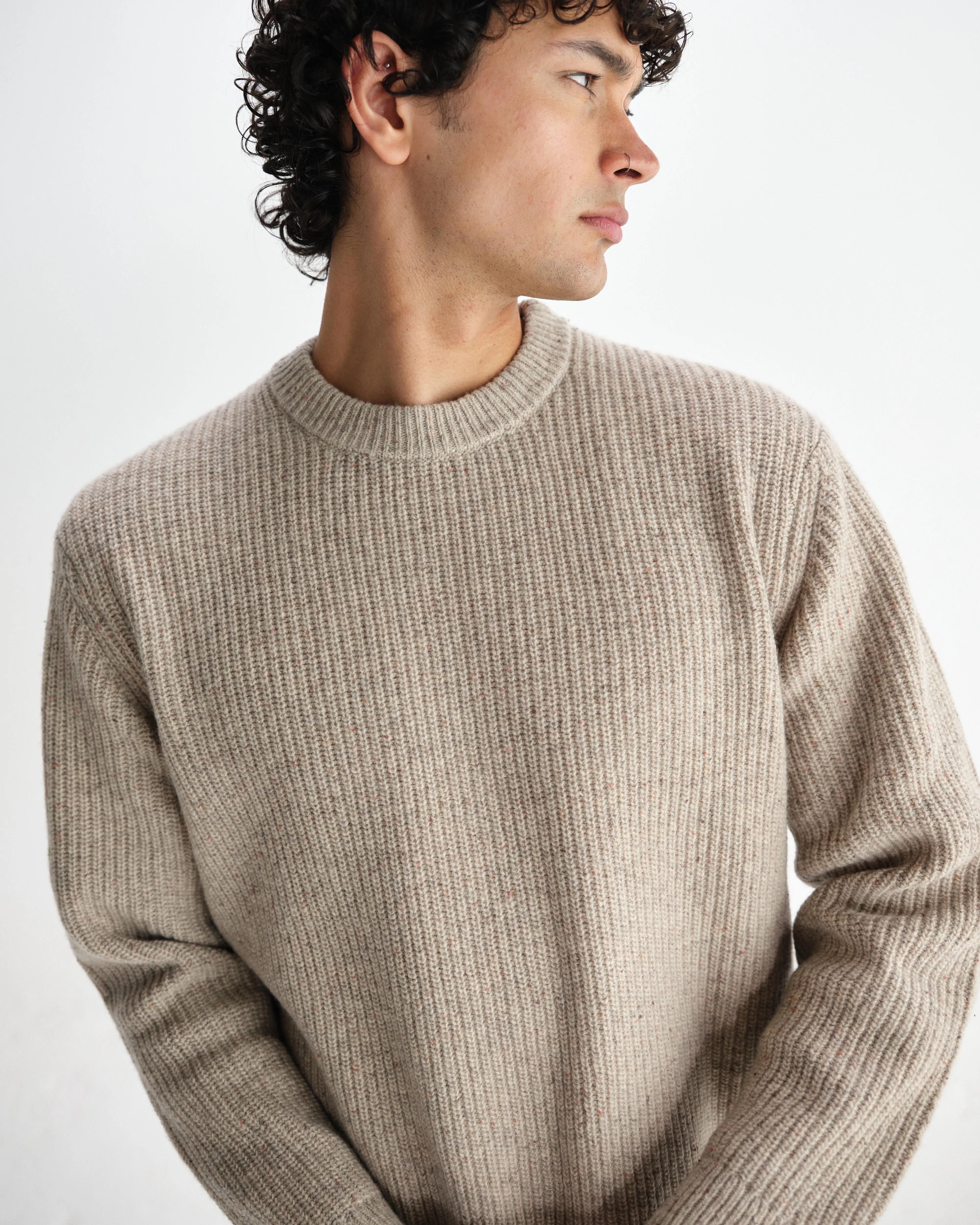 Wilde - Natural Donegal Wool Crewneck sold by Wax London product image thumbnail 3