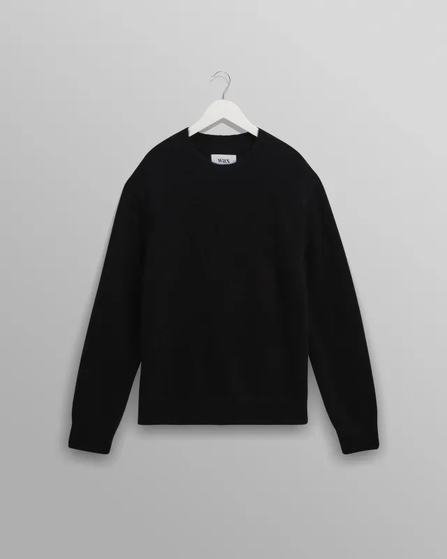 Wilde - Black Fluffy Wool Crewneck sold by Wax London