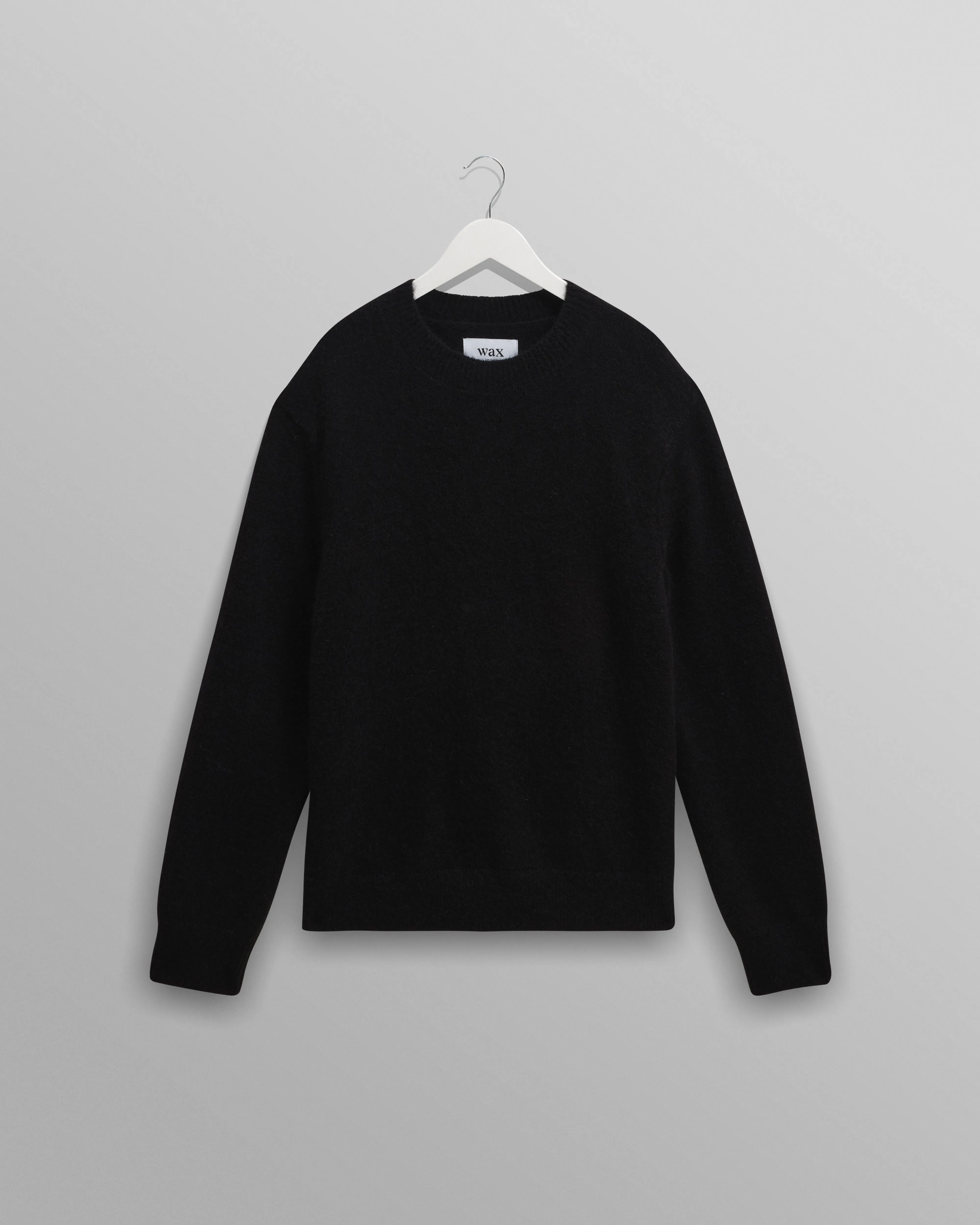 Wilde - Black Fluffy Wool Crewneck sold by Wax London
