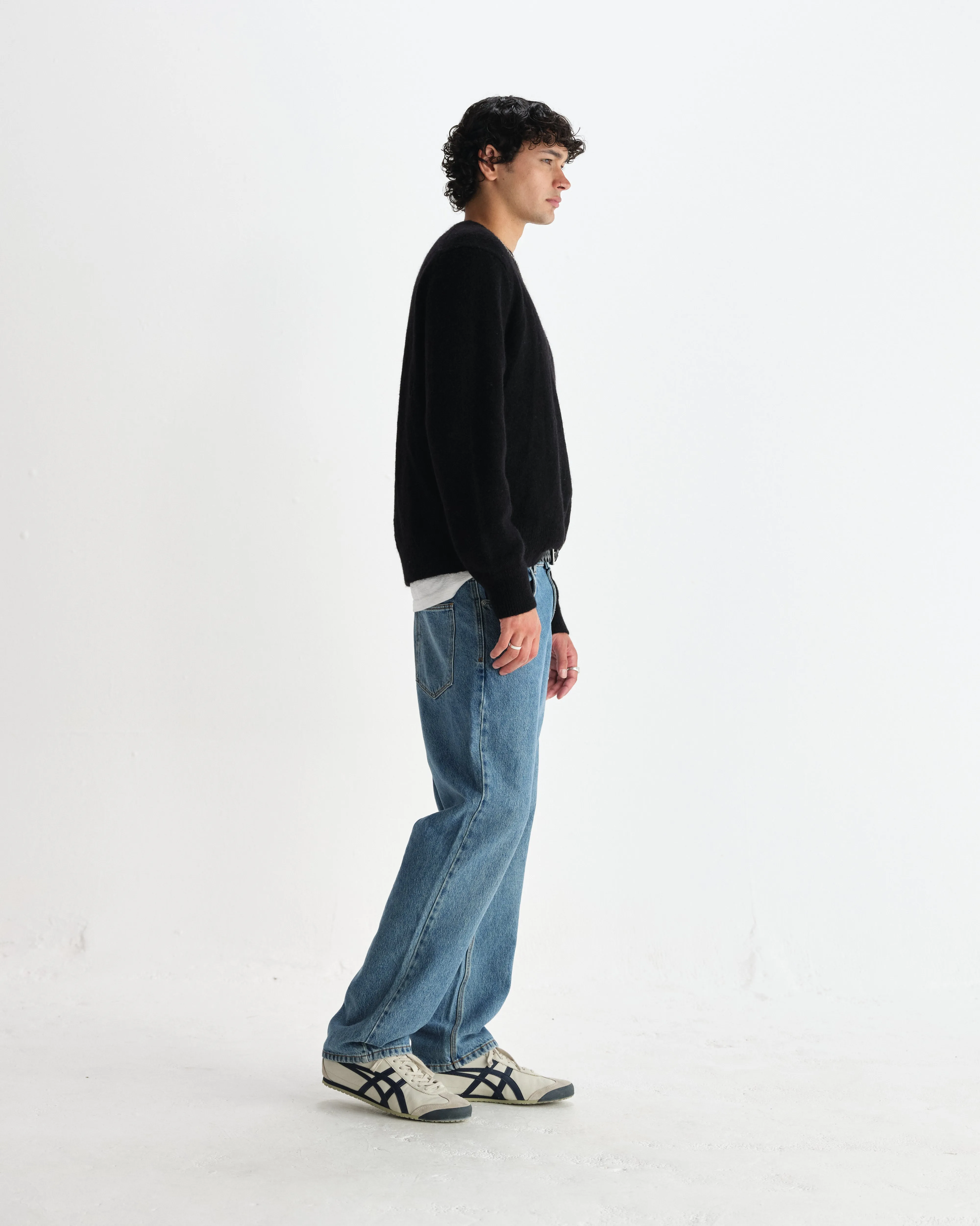 Wilde - Black Fluffy Wool Crewneck sold by Wax London product image thumbnail 5