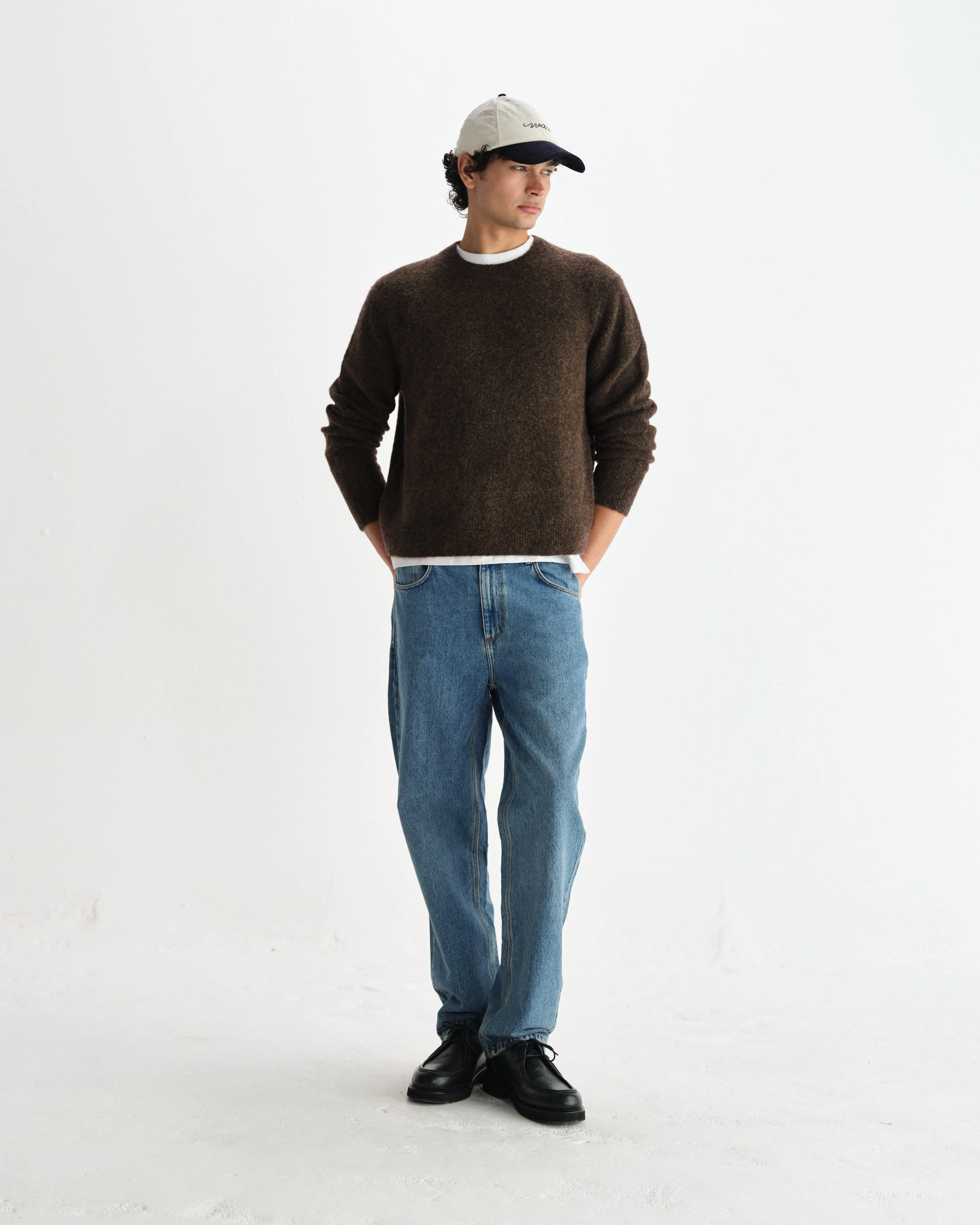 Wilde - Brown Fluffy Wool Crewneck sold by Wax London product image thumbnail 4