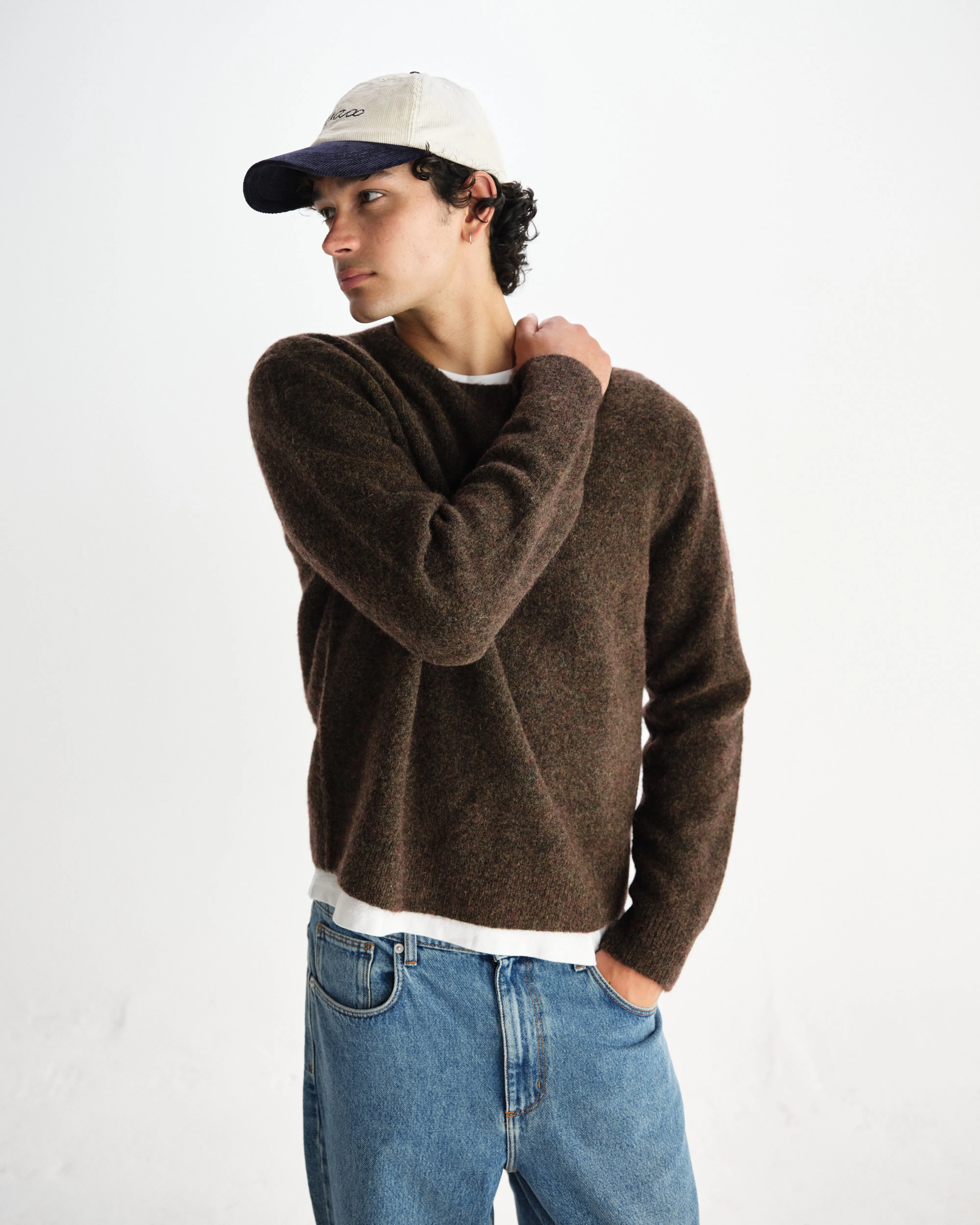 Wilde - Brown Fluffy Wool Crewneck sold by Wax London product image thumbnail 2