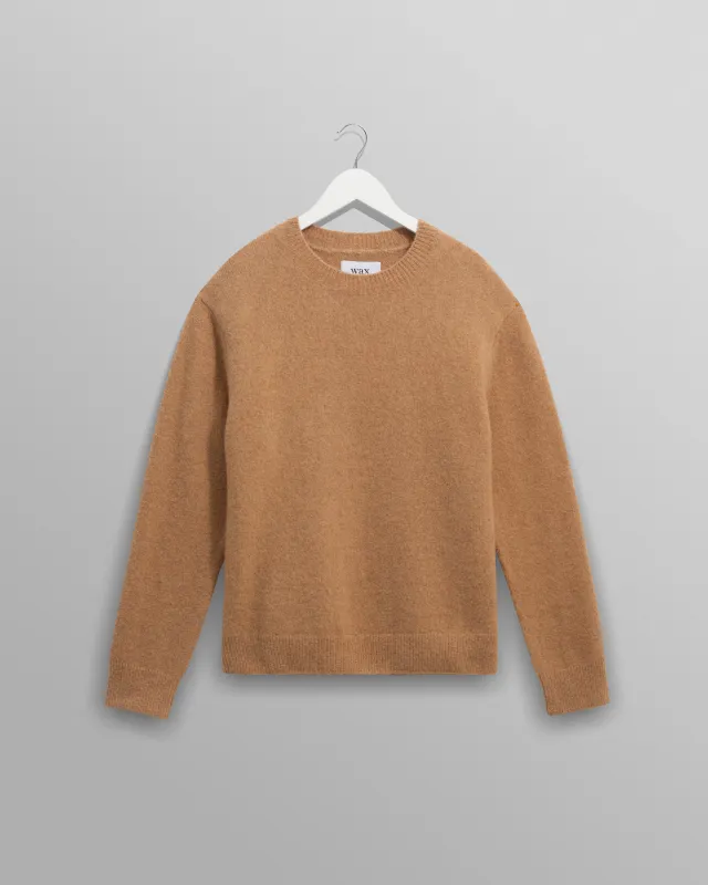 Wilde - Camel Fluffy Wool Crewneck sold by Wax London