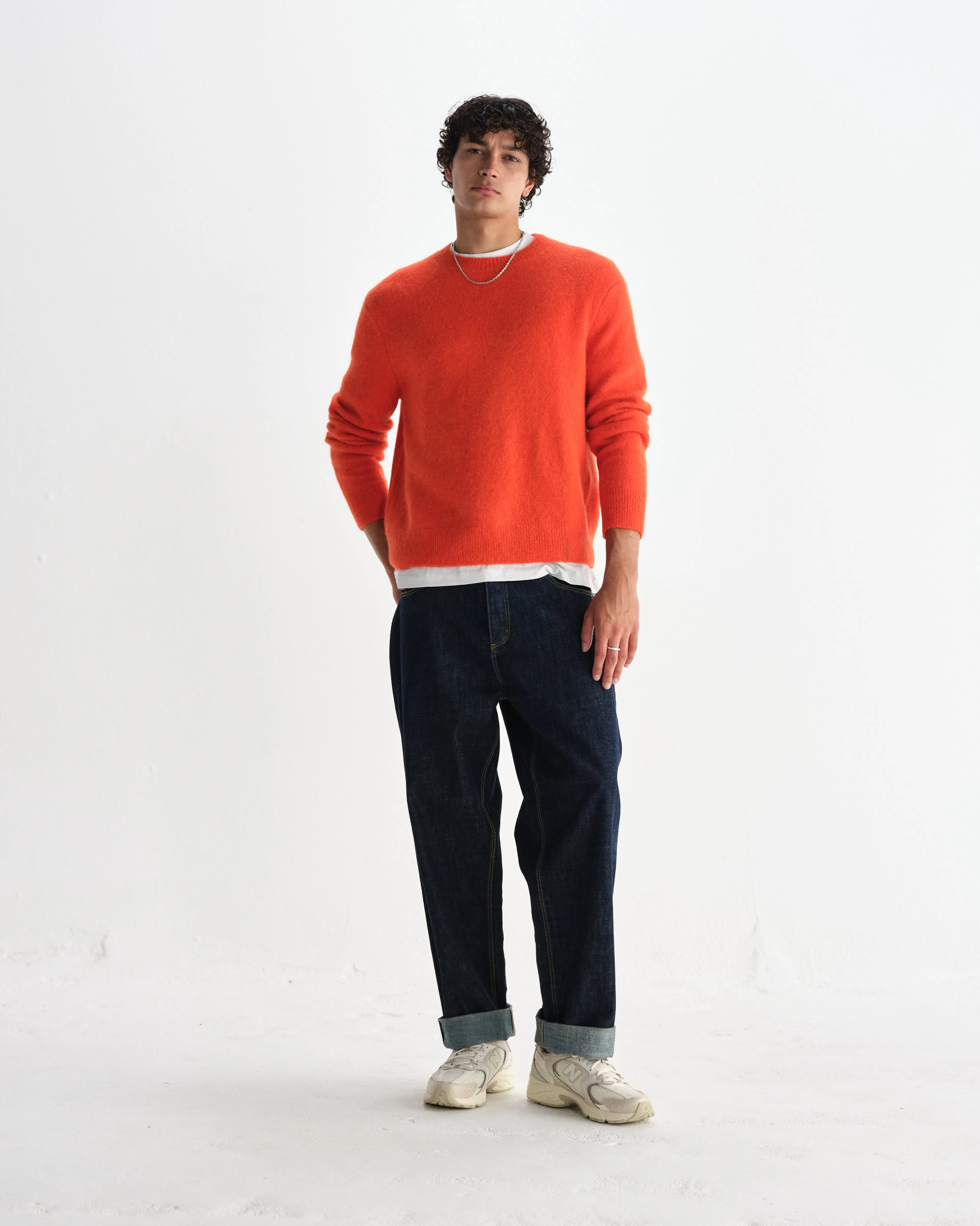 Wilde - Orange Fluffy Wool Crewneck sold by Wax London product image thumbnail 4